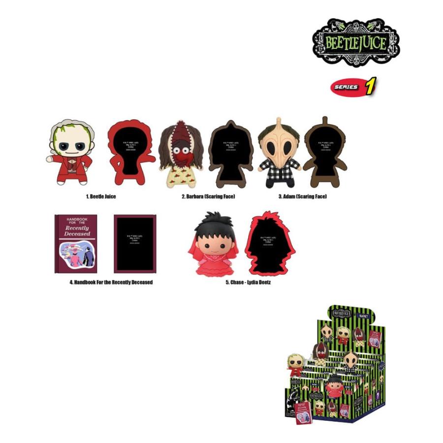 BEETLEJUICE - Series 1 -3D Foam Magnets in blind bags (Display 12 Pcs)
