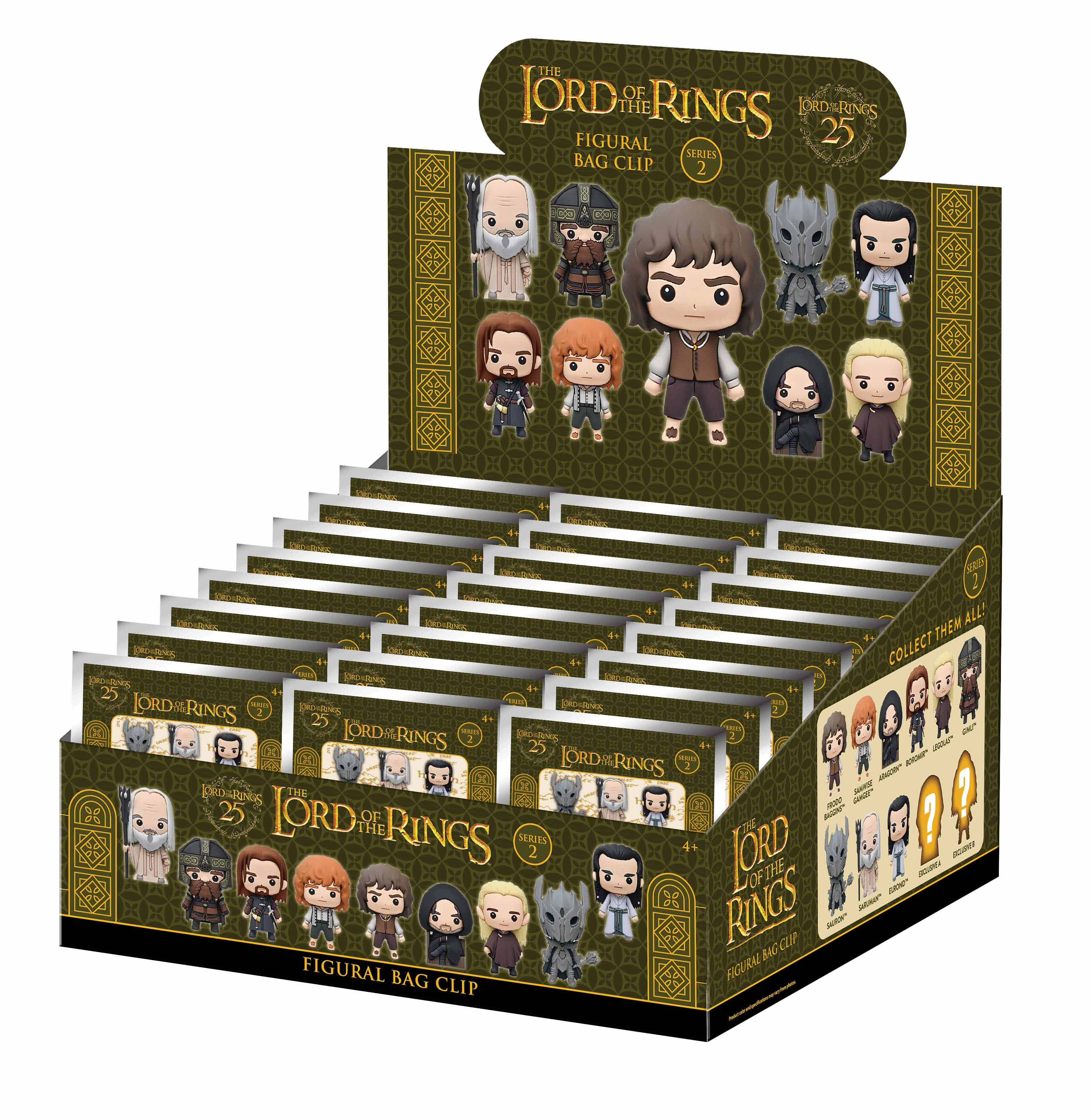 LORD OF THE RING - Series 2 - 3D Foam Bag Clip (Display 24 Pcs)