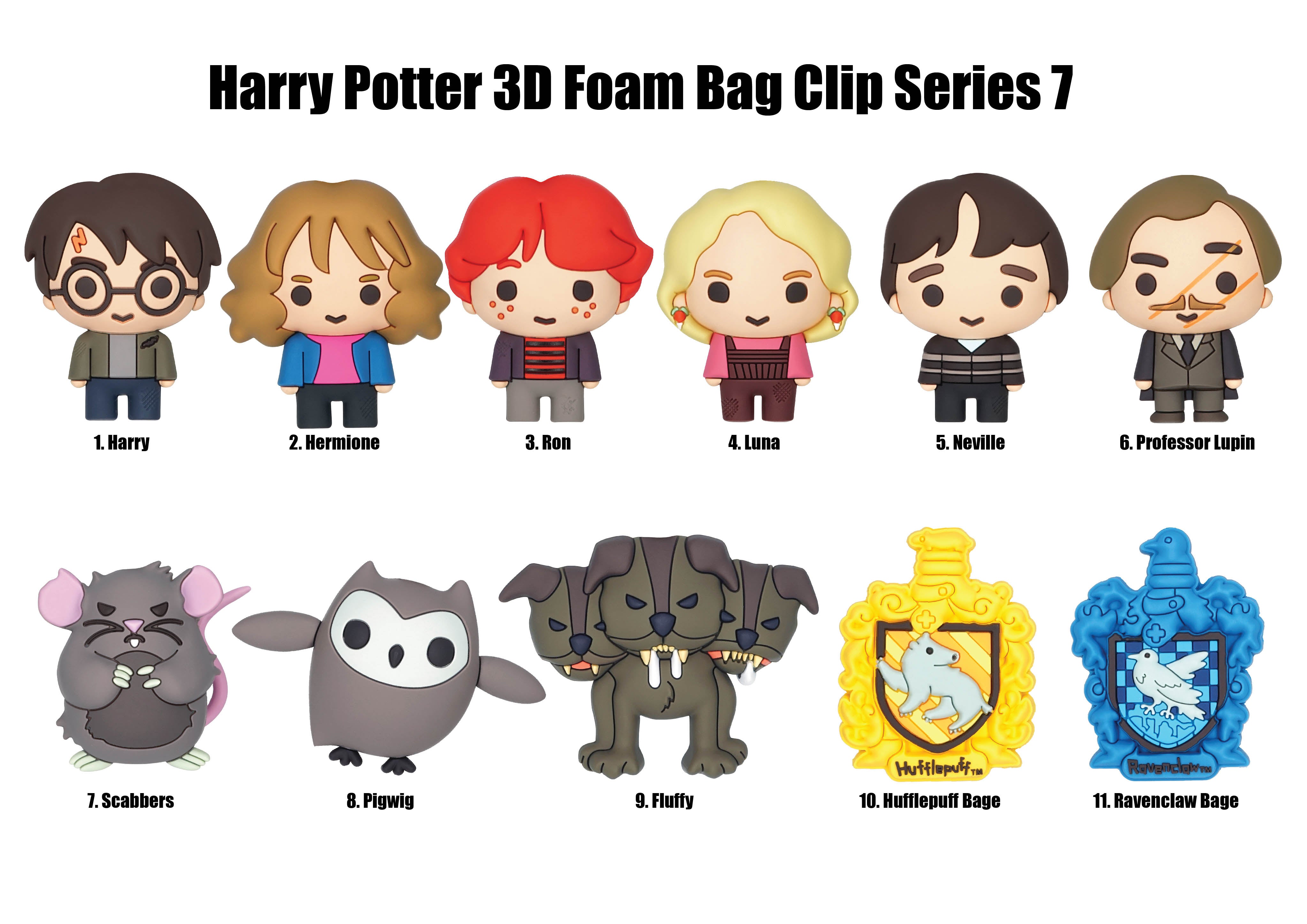 HARRY POTTER - Series 7 - 3D Foam Bag Clip (Display 24 Pcs)