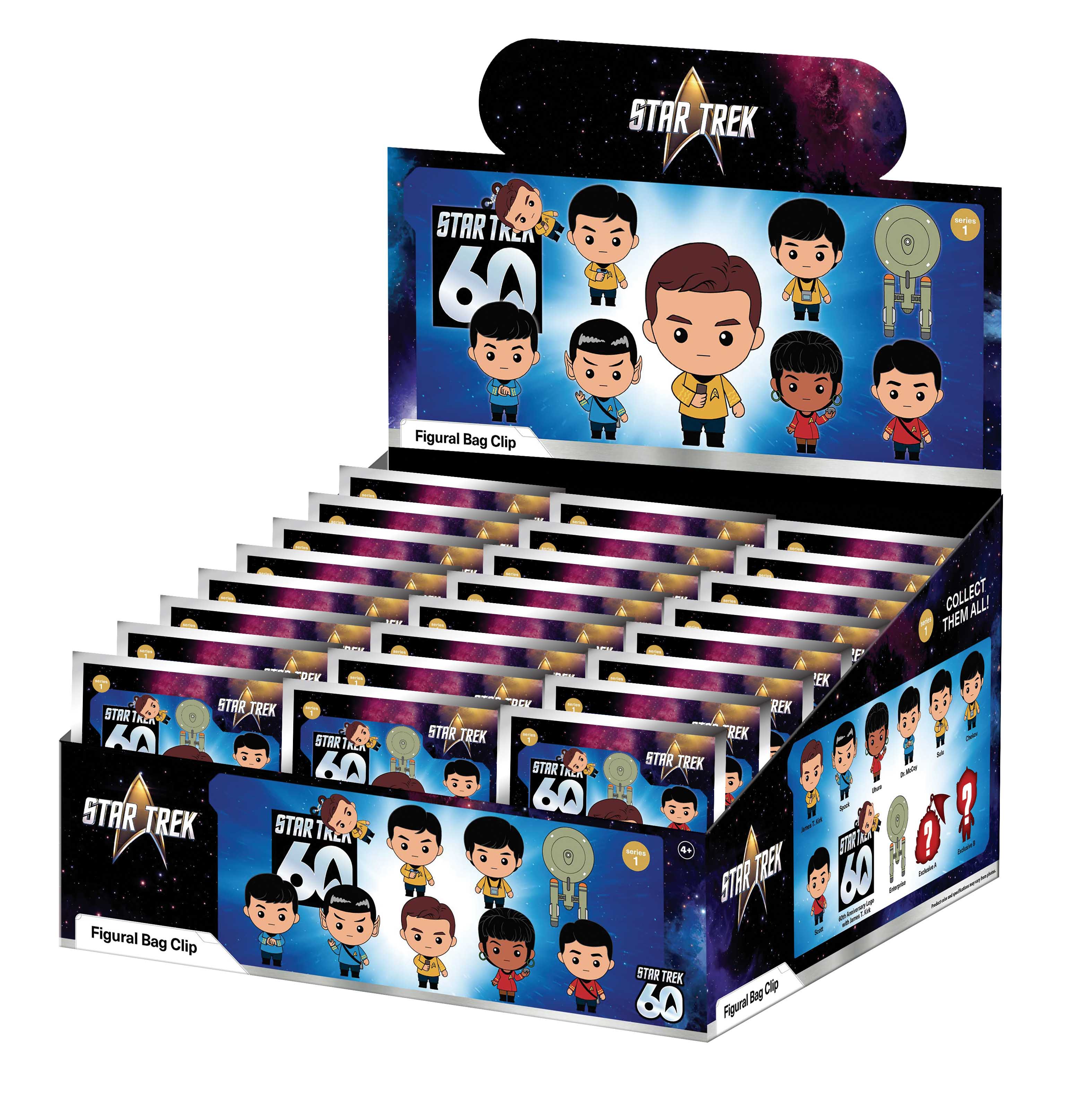 STAR TREK - Series 1 - 3D Foam Bag Clip (Display 24 Pcs)