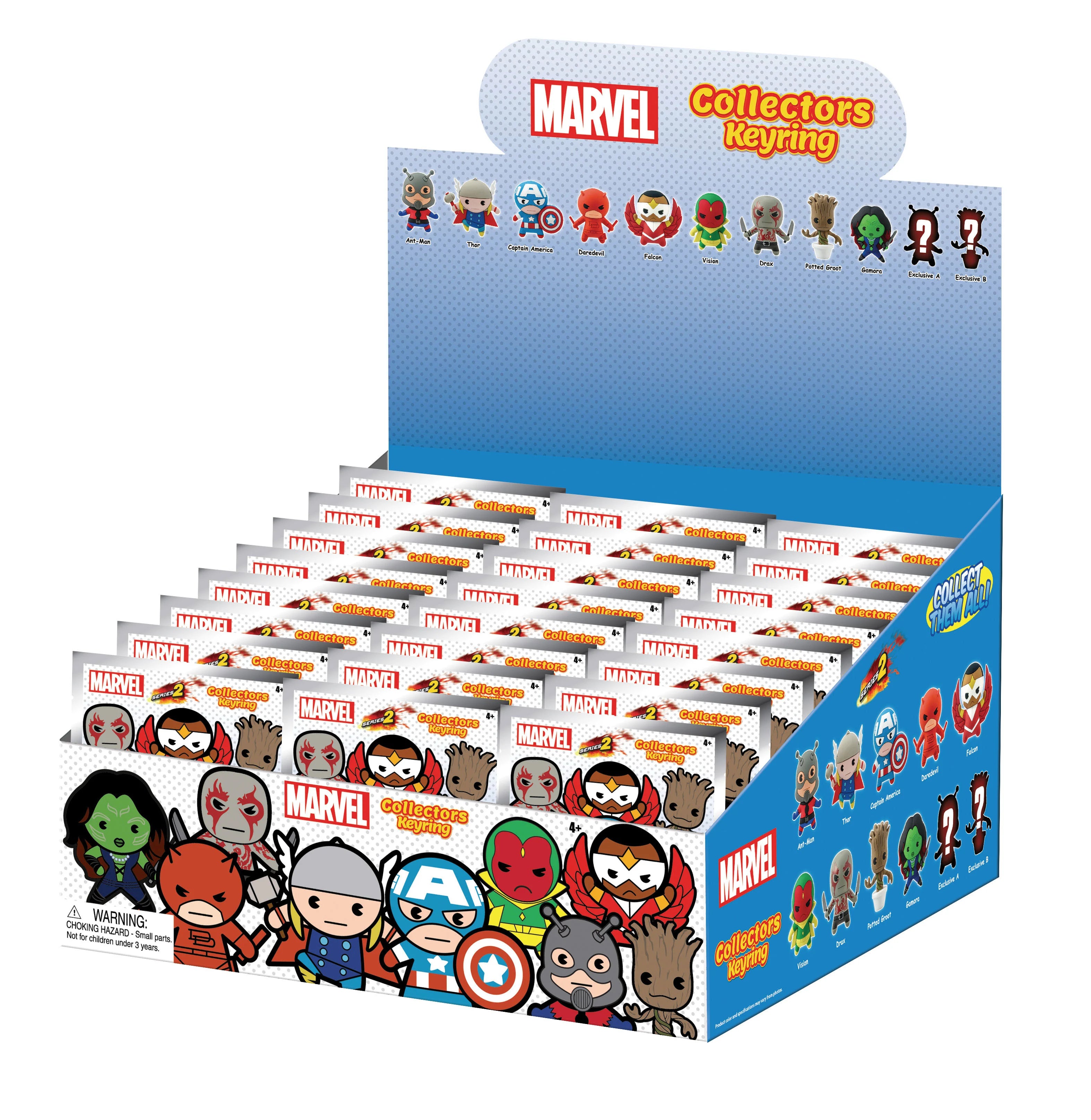 MARVEL - Series 2 - 3D Foam Bag Clip (Display 24 Pcs)