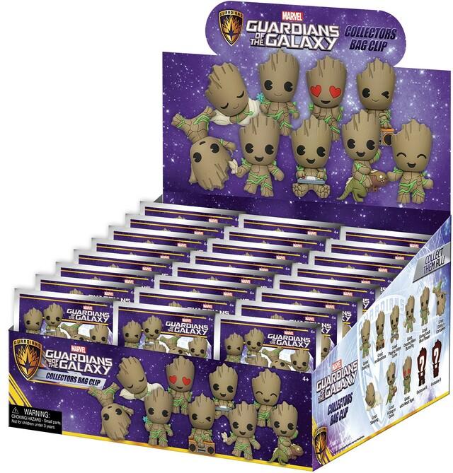 MARVEL - Groot Collection - 3D Foam Bag Clip (Display 24 Pcs)