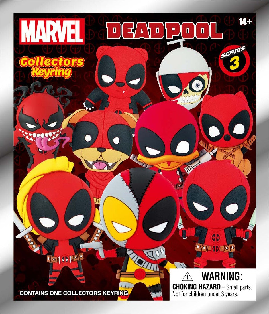 MARVEL - Deadpool Serie 3 - 3D Foam Bag Clip (Display 24 Pcs)
