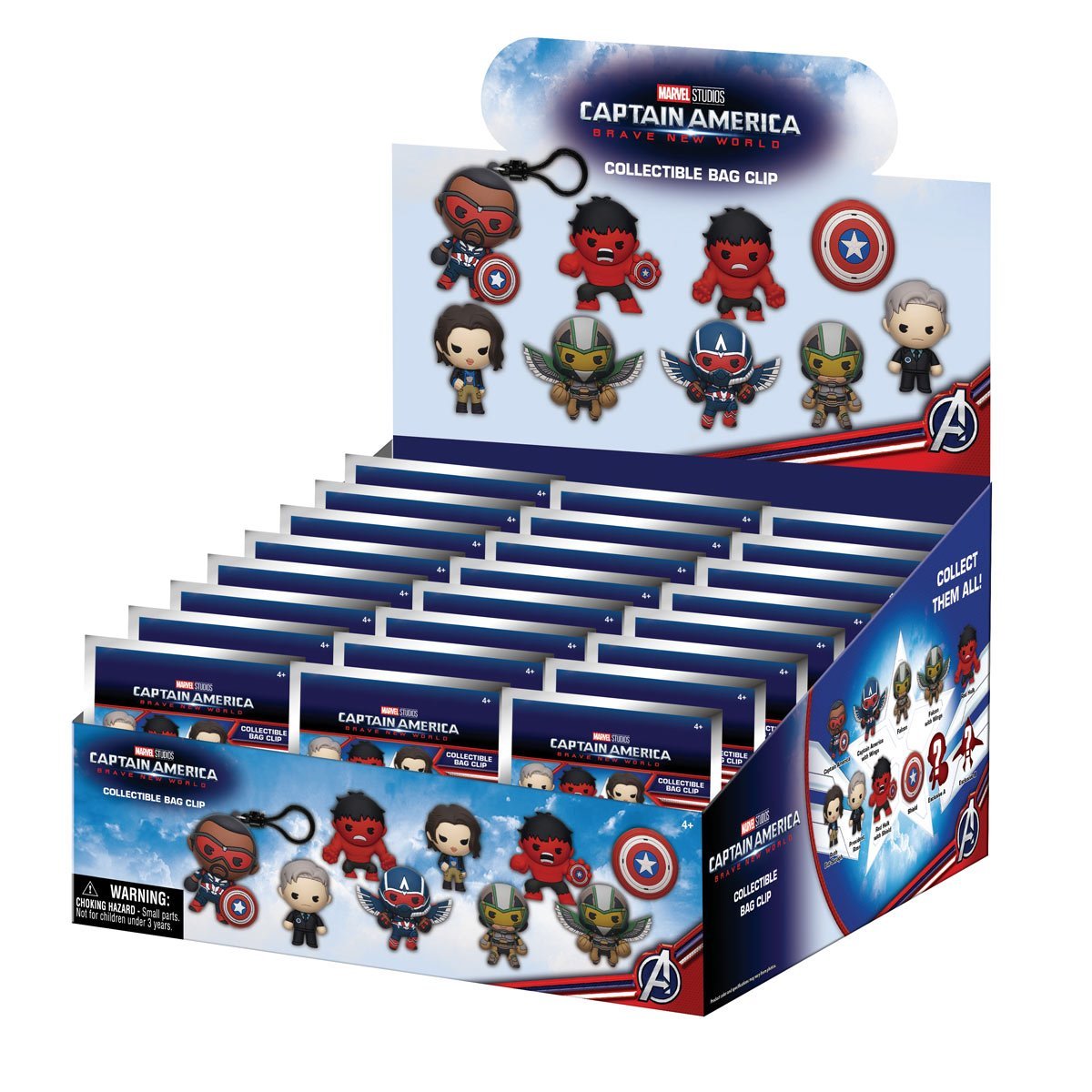 CAPTAIN AMERICA -  Brave New Wolrd - 3D Foam Bag Clip (Display 24 Pcs)