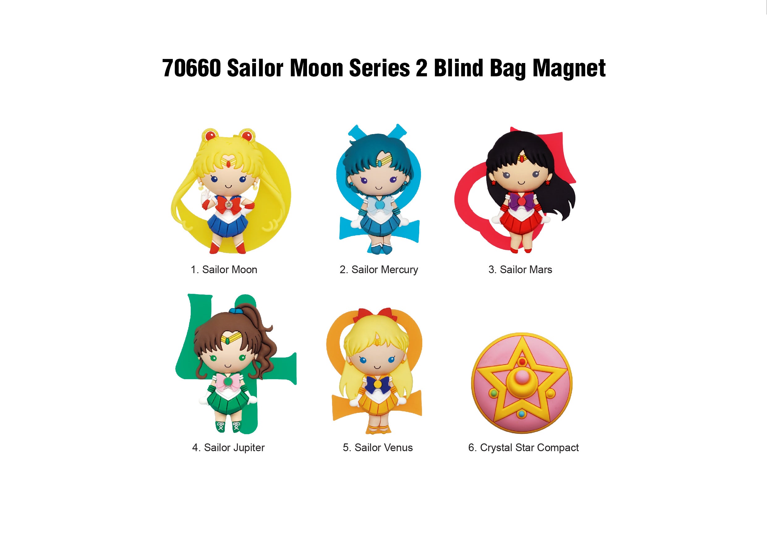SAILOR MOON -Series 2 - 3D Foam Magnets in blind bags (Display 12 Pcs)