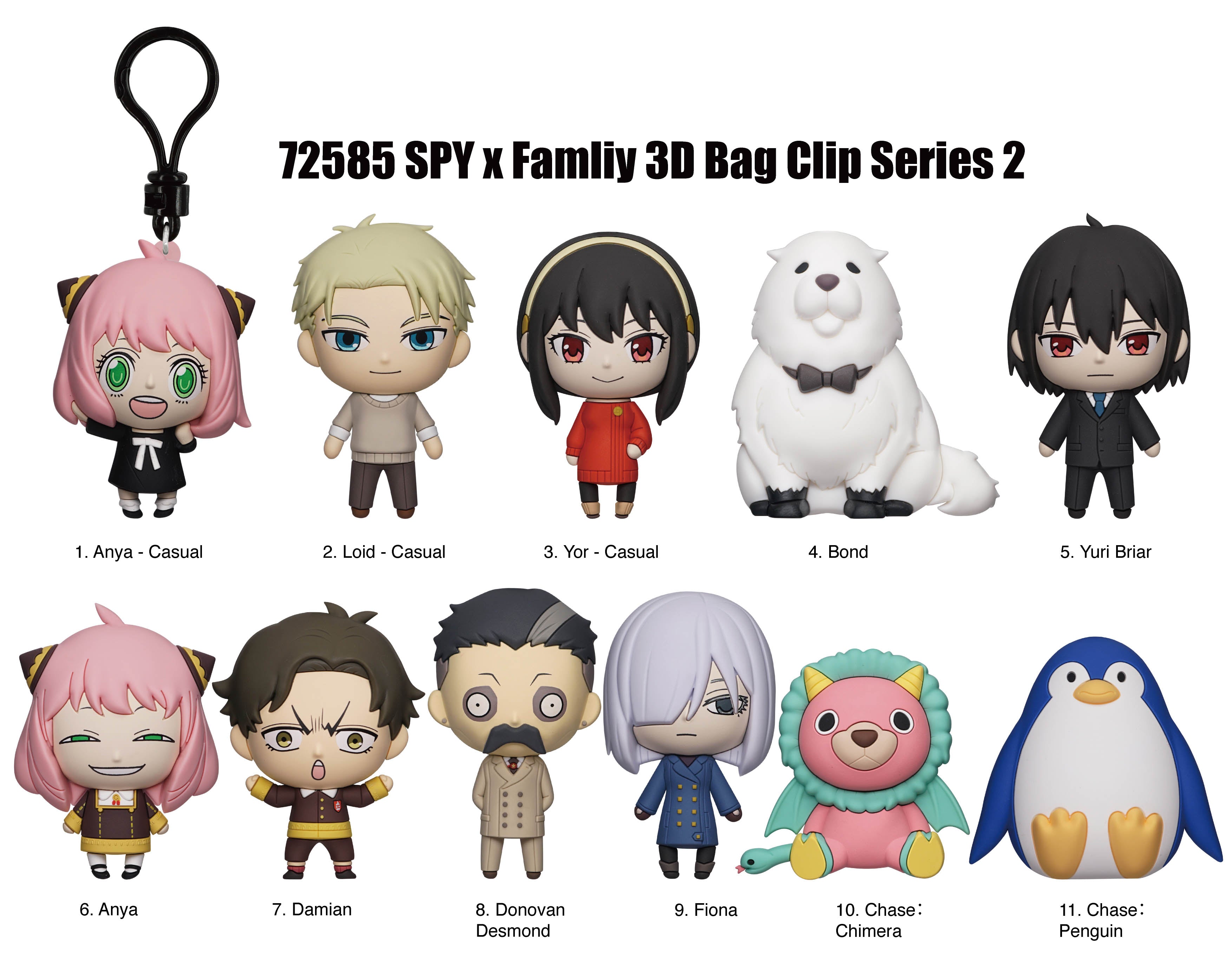 SPY X FAMILY - Series 1 - 3D Foam Bag Clip (Display 24 Pcs)