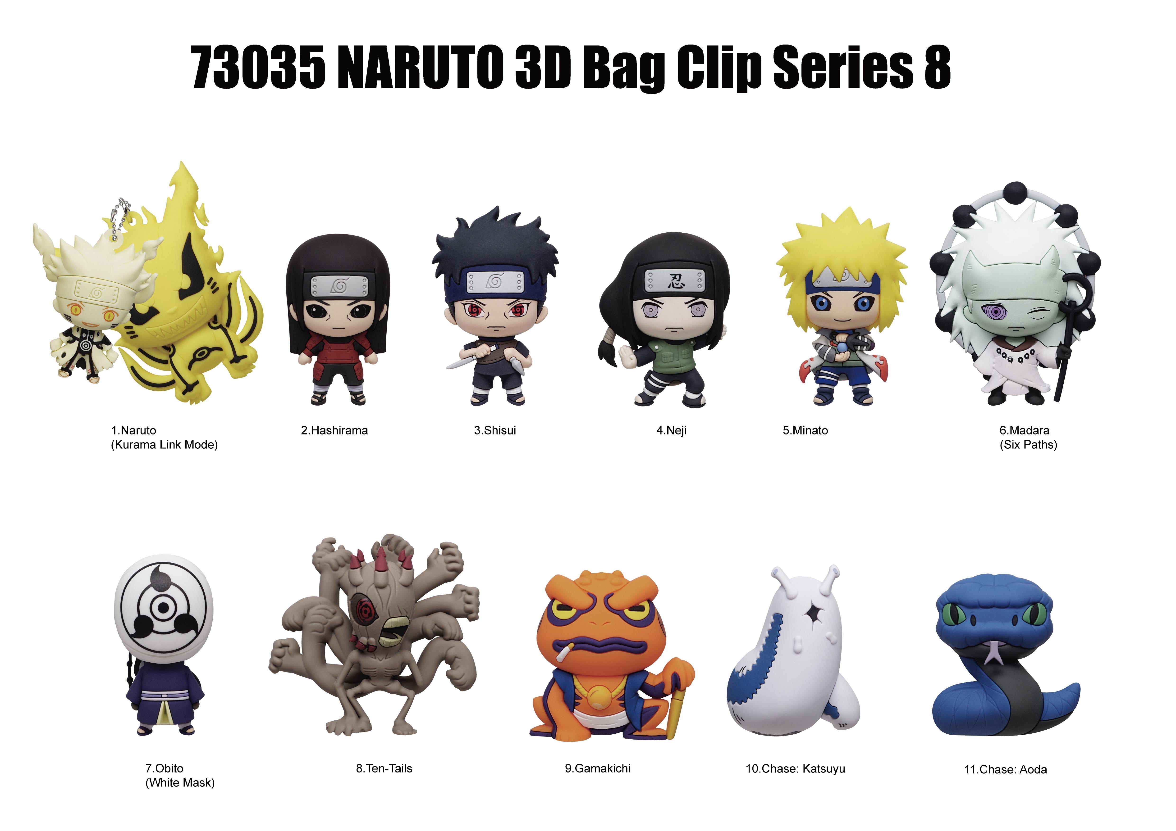 NARUTO - Series 8 - 3D Foam Bag Clip (Display 24 Pcs)