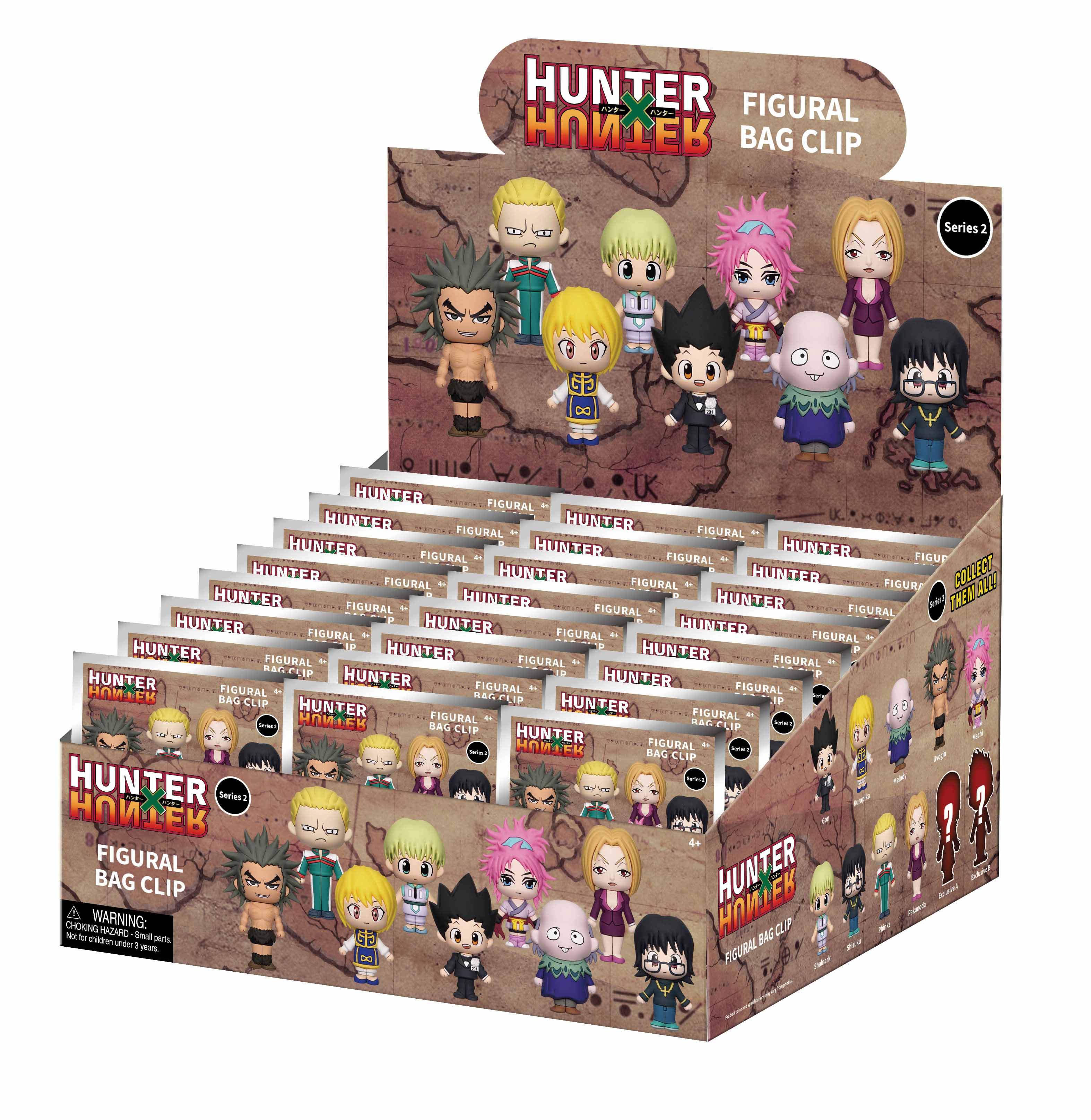 HUNTER X HUNTER - Series 2 - 3D Foam Bag Clip (Display 24 Pcs)