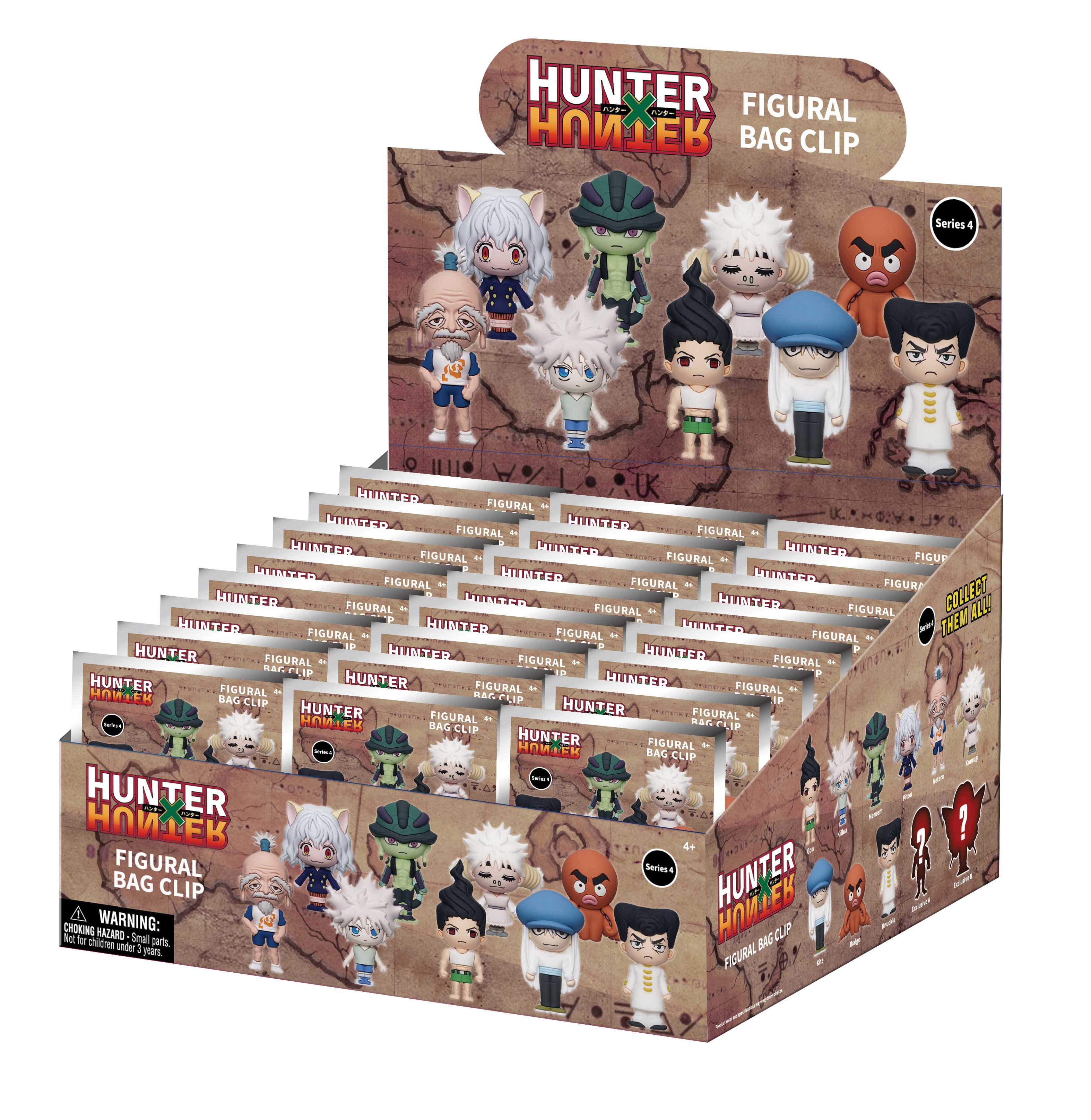 HUNTER X HUNTER - Series 4 - 3D Foam Bag Clip (Display 24 Pcs)