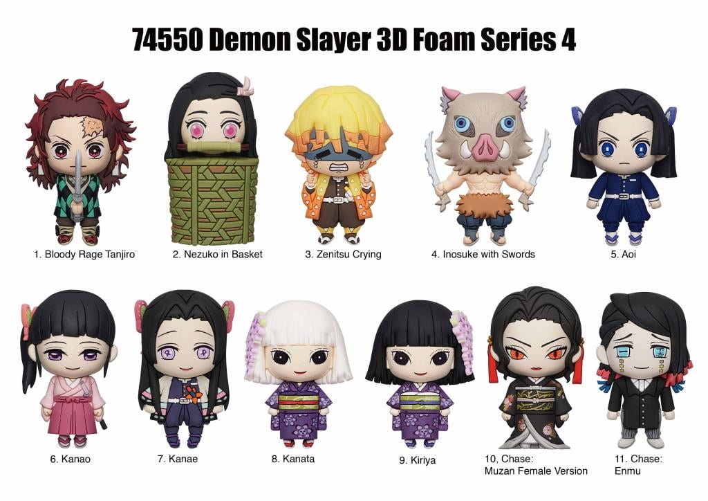 DEMON SLAYER - Series 4 - 3D Foam Bag Clip (Display 24 Pcs)