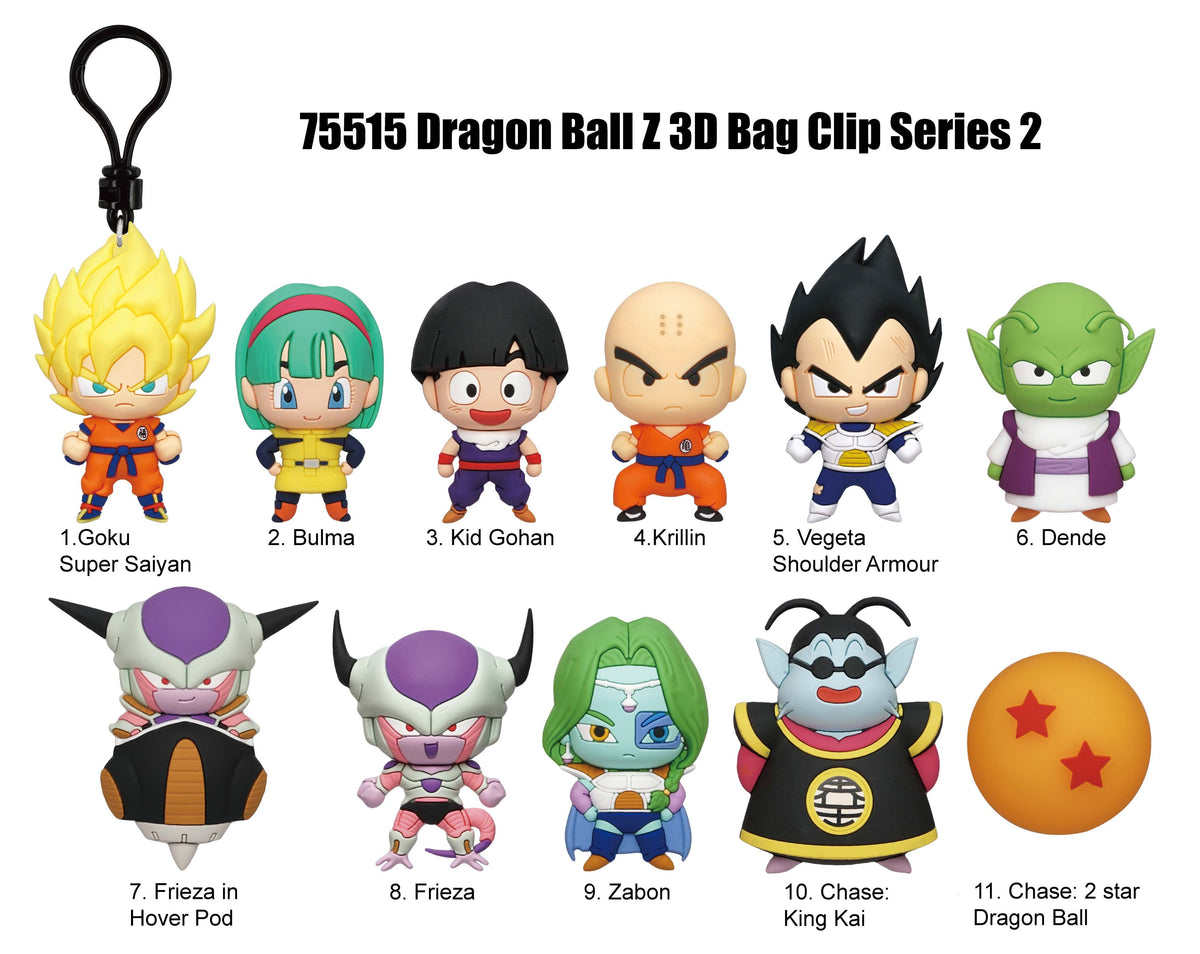 DRAGON BALL Z - Series 2 - 3D Foam Bag Clip (Display 24 Pcs)
