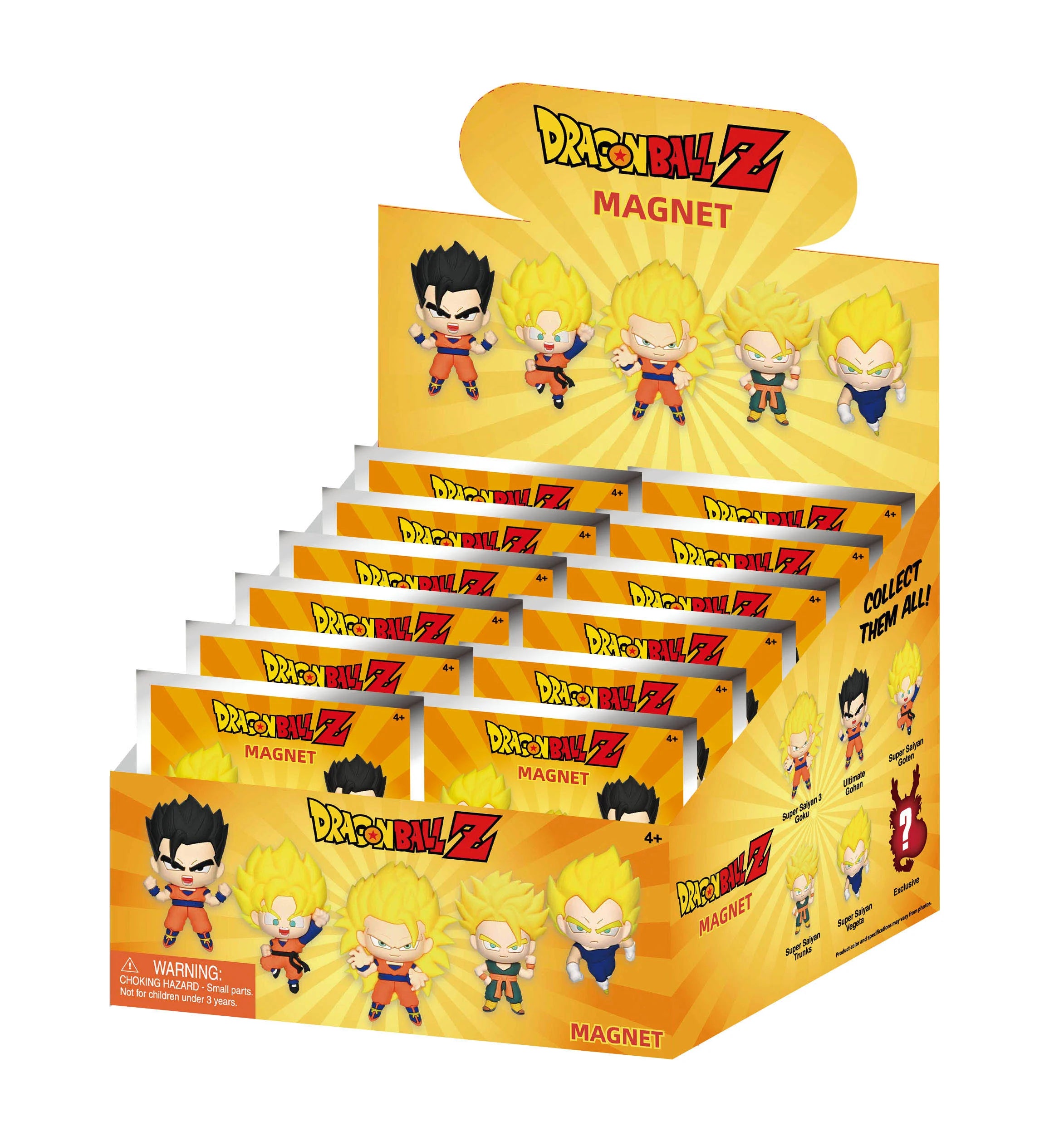 DRAGON BALL Z -Serie 1 -3D Foam Magnets in blind bags (Display 12 Pcs)