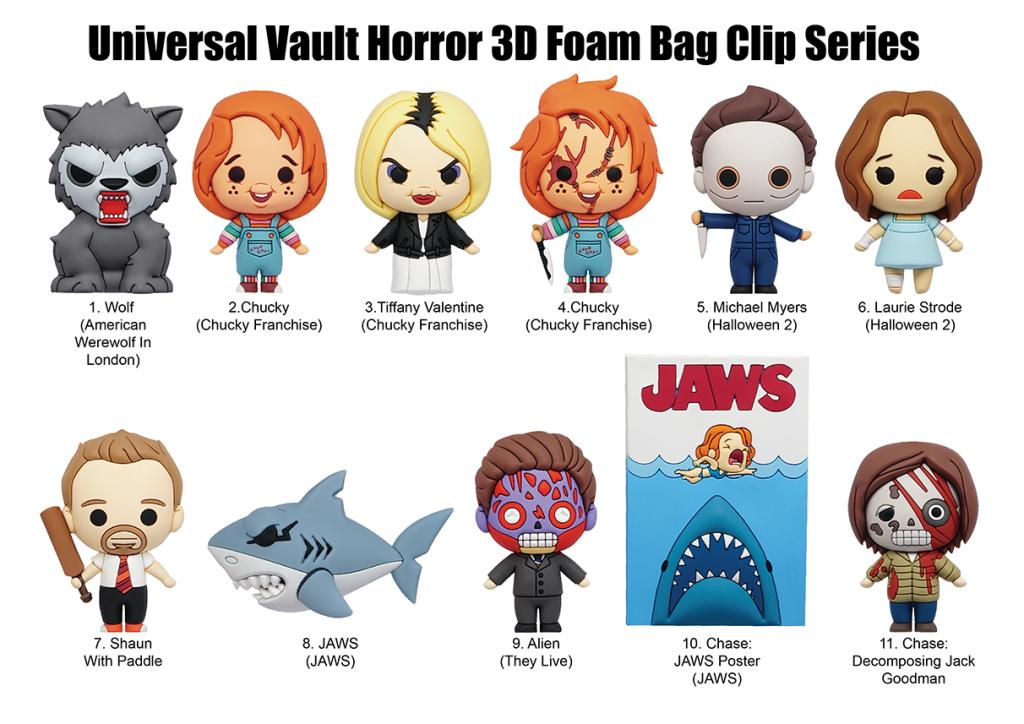 HORROR - Universal Vault - 3D Foam Bag Clip (Display 24 Pcs)