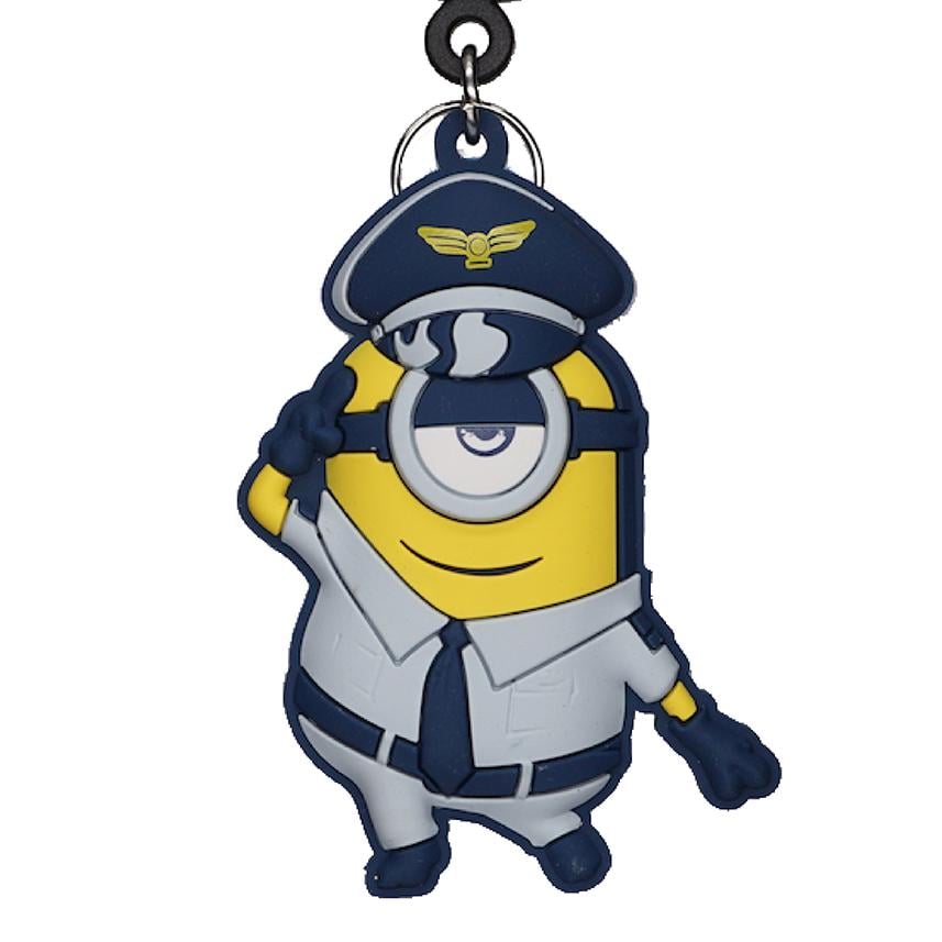 MINIONS - Pilot Stuart - Soft Touch Bagclip Keychain