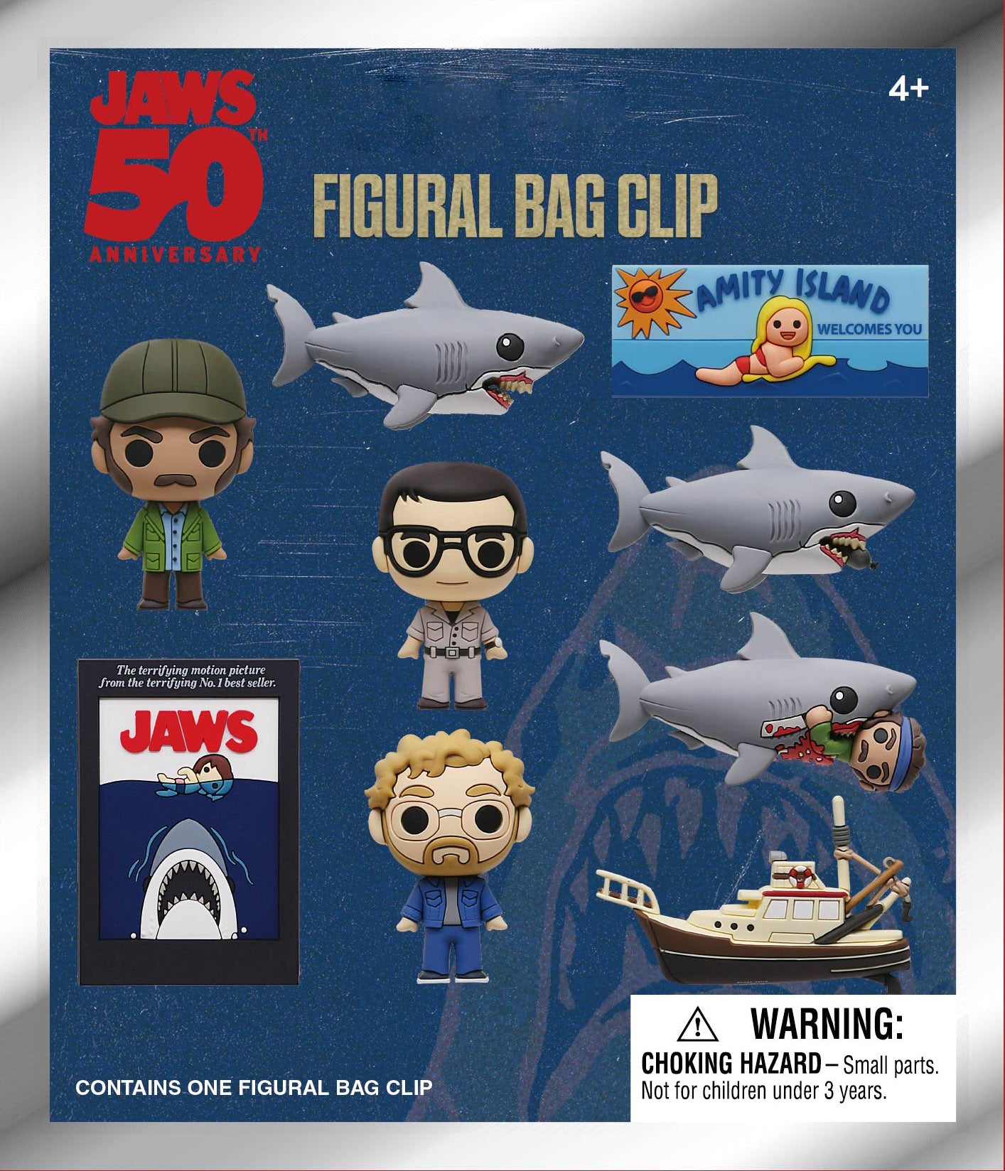 JAWS 50TH ANNIVERSARY - Series 1 - 3D Foam Bag Clip (Display 24 Pcs)