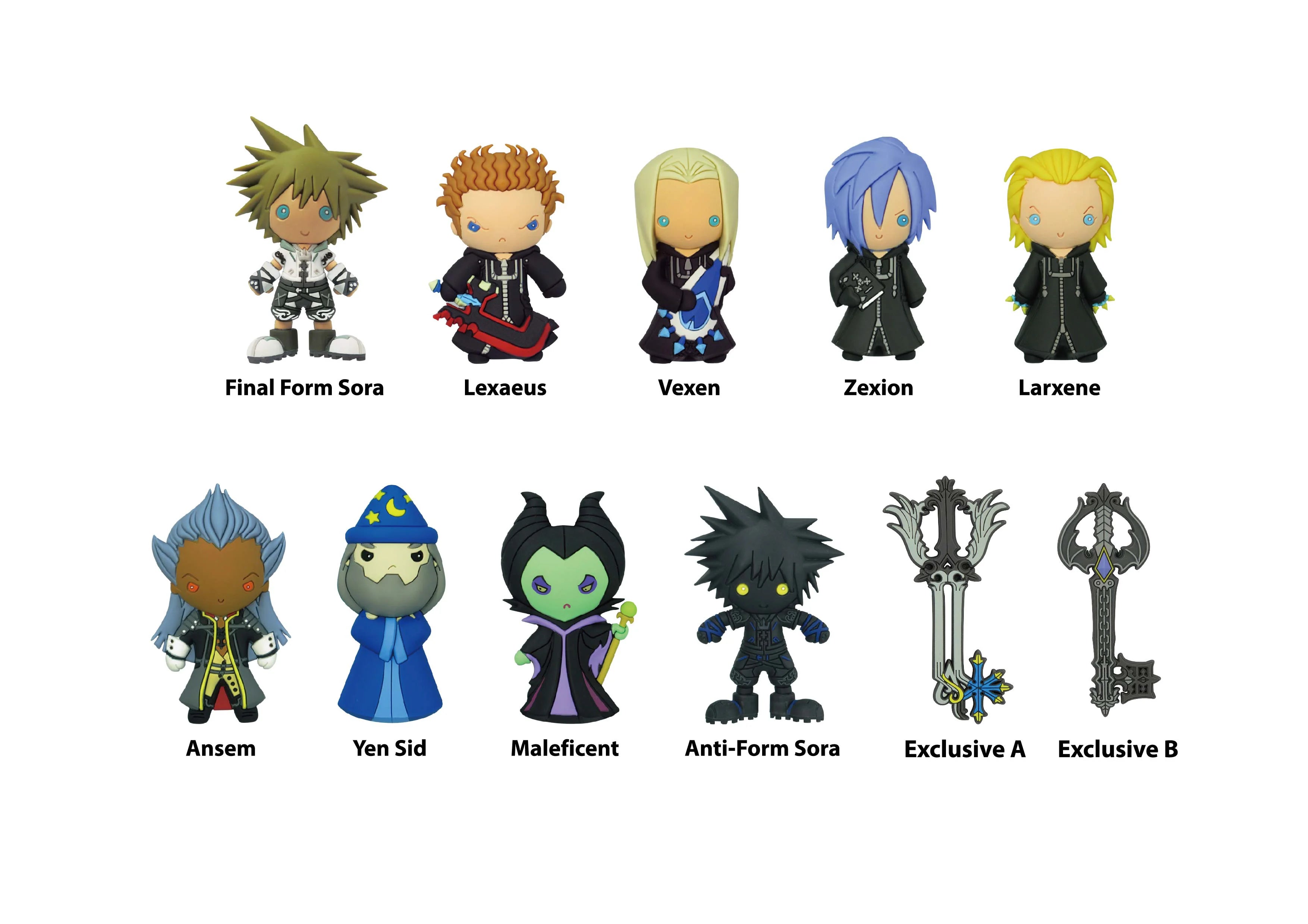 DISNEY KINGDOM HEARTS - Series 2 - 3D Foam Bag Clip (Display 24 Pcs)