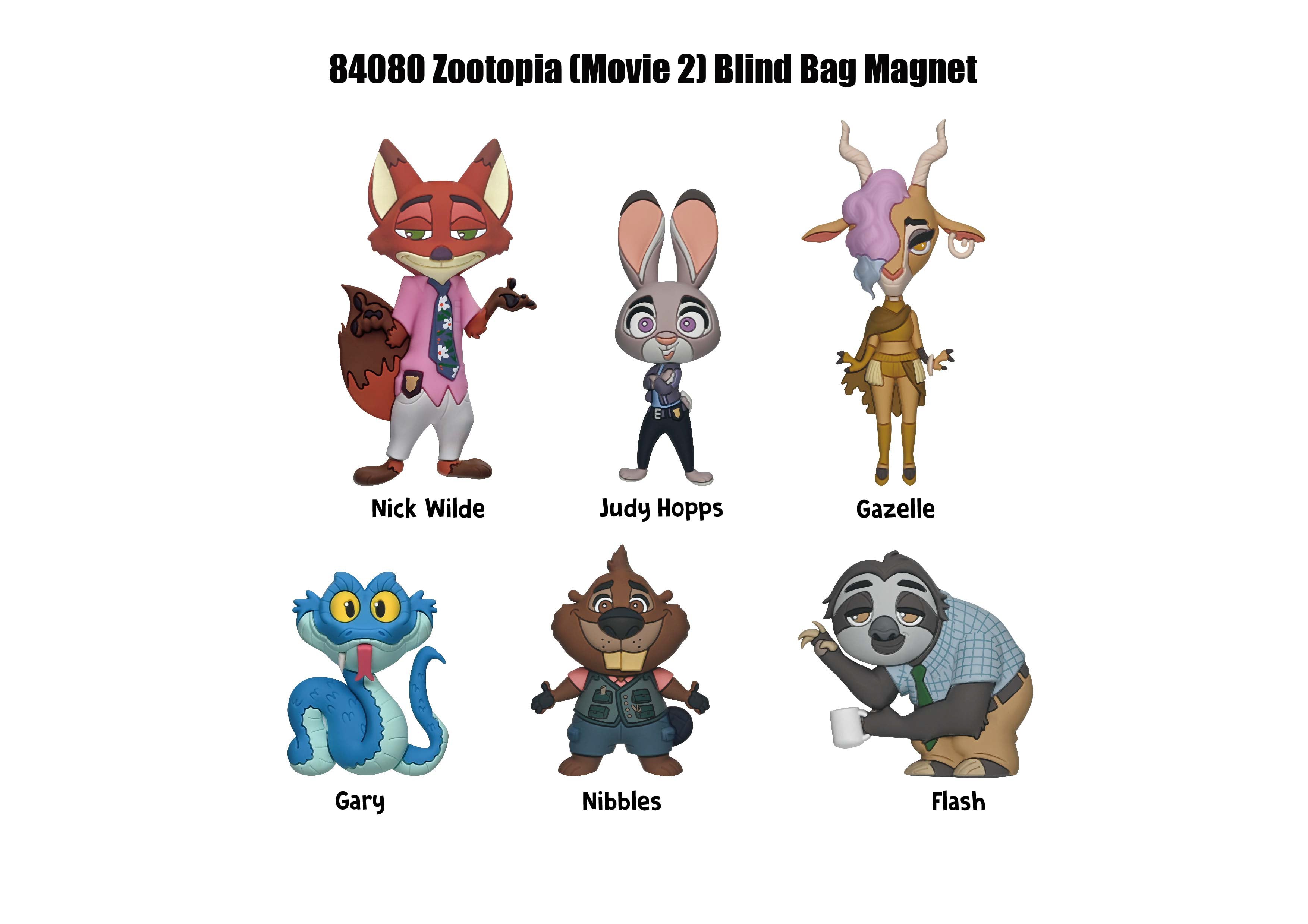 ZOOTOPIA 2 - Series 1 - 3D Foam Magnets in blind bags (Display 12 Pcs)