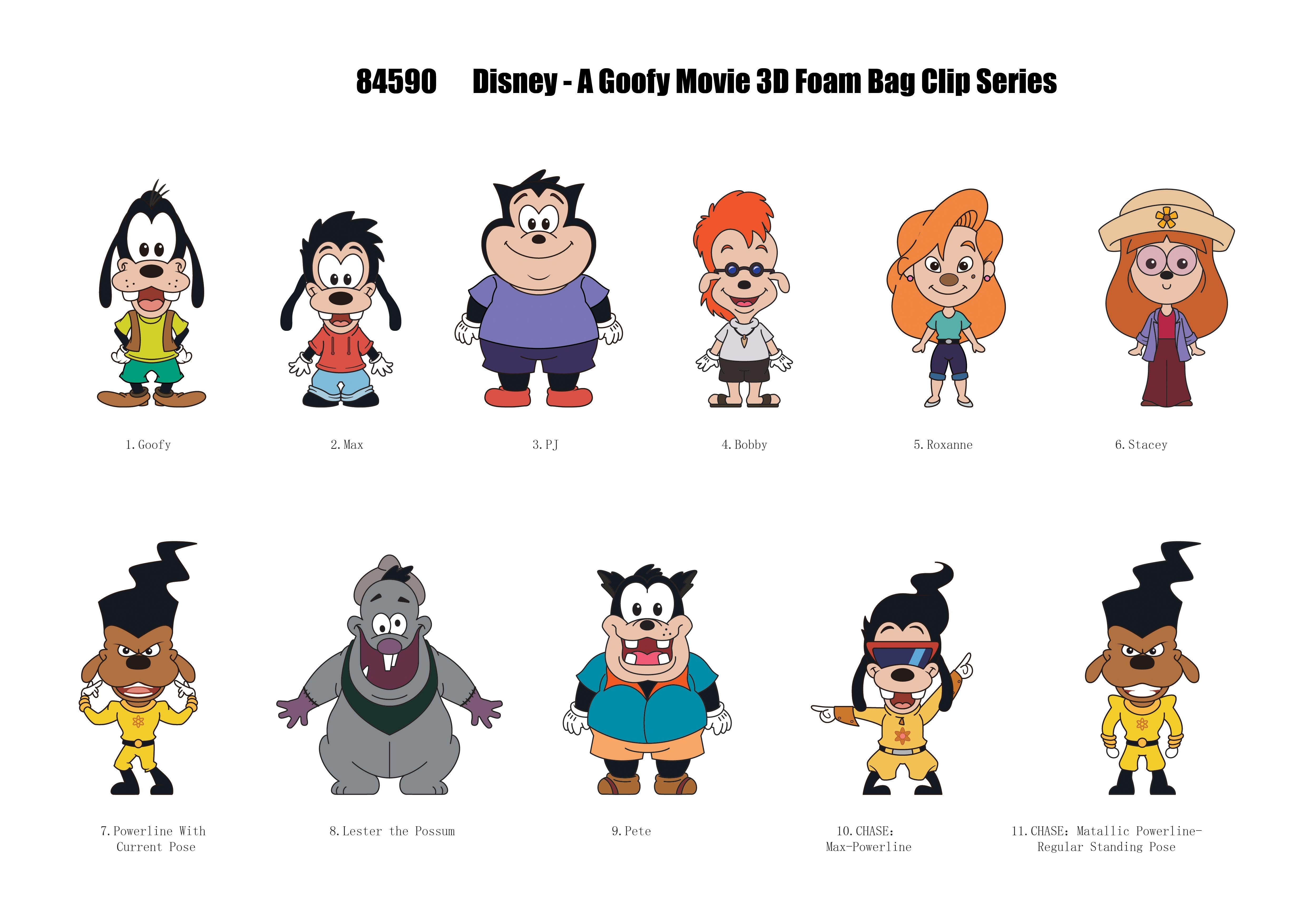 GOOFY MOVIE - Series 74 - 3D Foam Bag Clip (Display 24 Pcs)