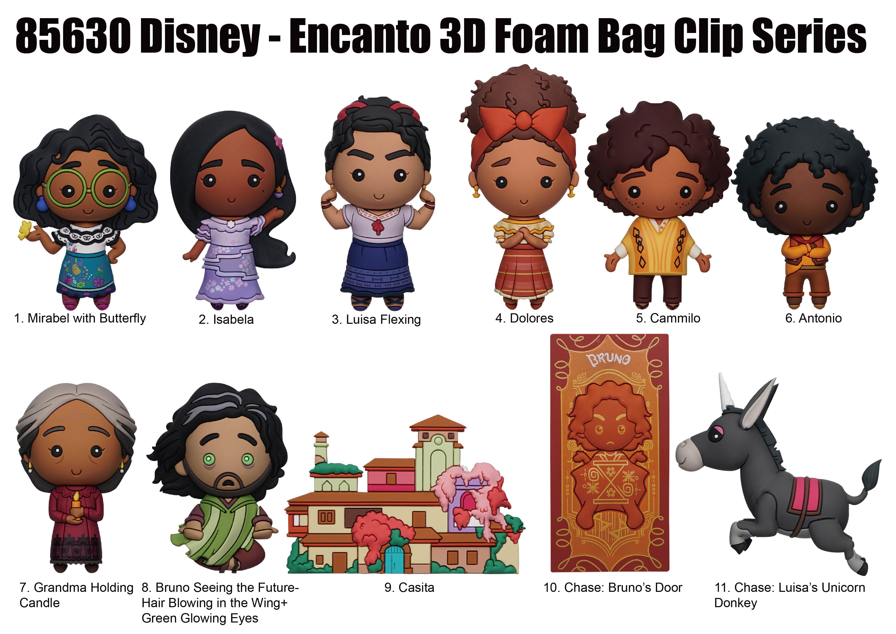 ENCANTO - Series 52 - 3D Foam Bag Clip (Display 24 Pcs)