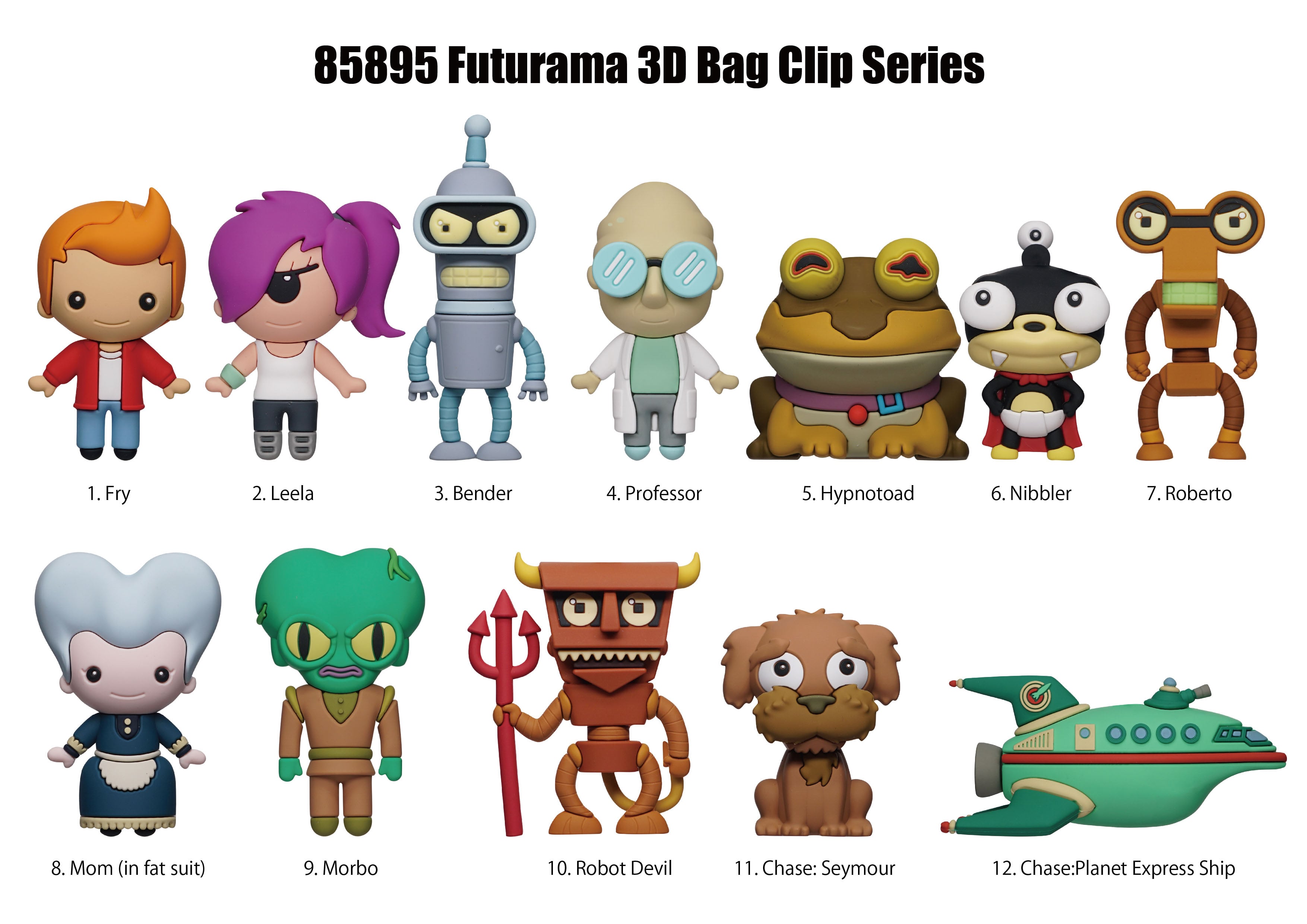 FUTURAMA - Series 1 - 3D Foam Bag Clip (Display 24 Pcs)