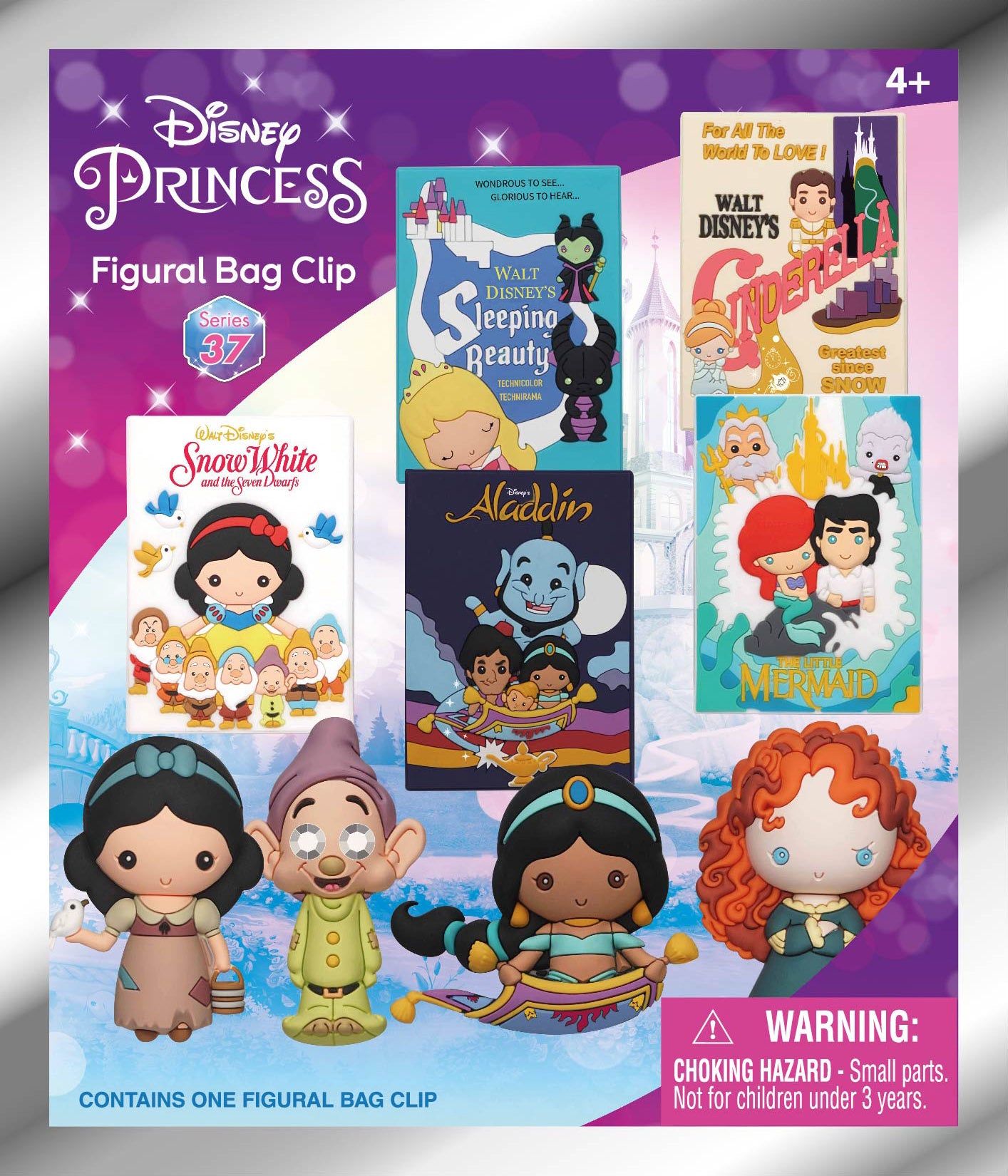 DISNEY PRINCESS - Series 37 - 3D Foam Bag Clip (Display 24 Pcs)