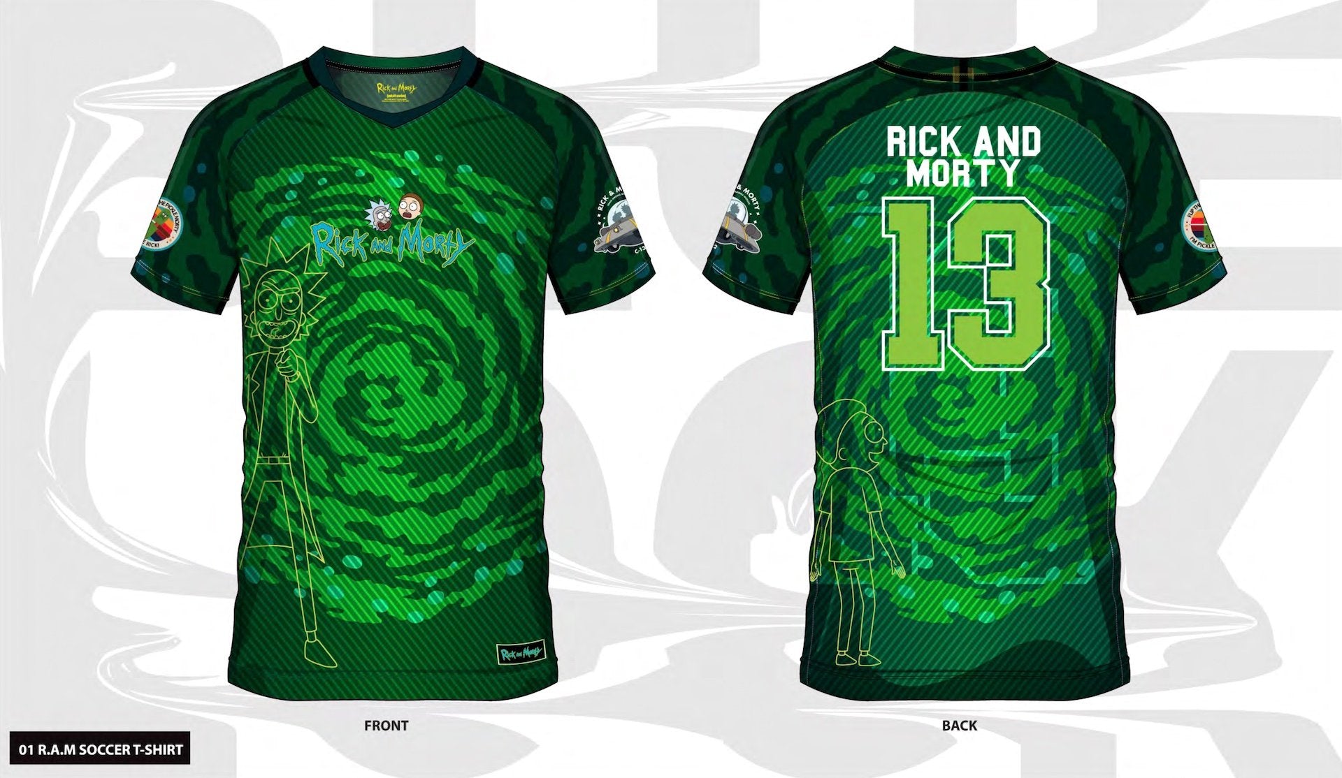 RICK & MORTY - Rick & Morty 13 - Soccer Jersey Men (L)