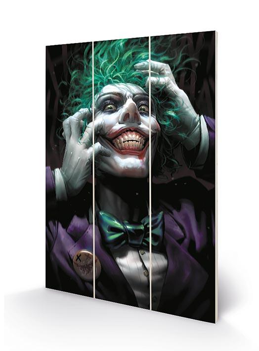 DC COMICS - Joker (Crazy Close Up) - Wood Print 20x29.5