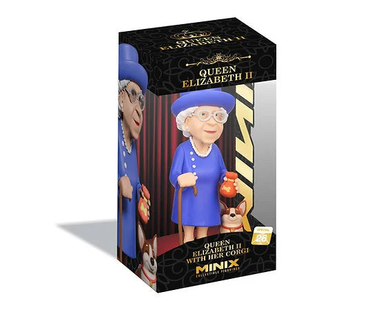 CELEBRITY - Queen Elizabeth II with her Corgi - Figure Minix 12cm