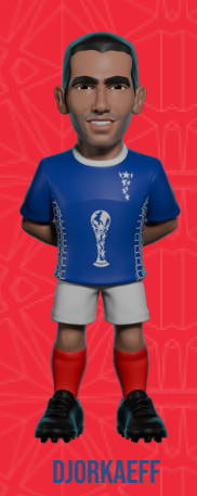 FRANCE - Djorkaeff - Figure Minix World Legends Cup 12cm