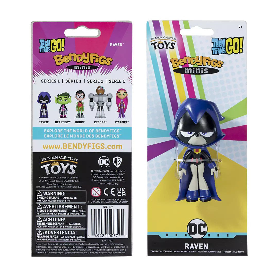 TEEN TITANS GO - Raven - Mini Bendyfigs Figure 10cm