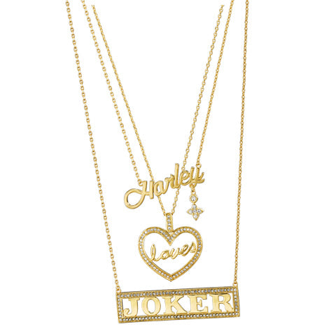 SUICIDE SQUAD - Harley Loves Joker - Set of 3 Necklaces