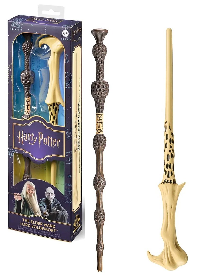 HARRY POTTER - 2 Baguettes PVC - Lord Voldemort & Baguette de Sureau