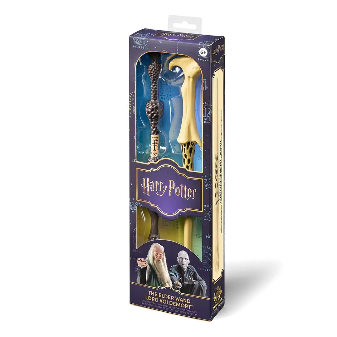 HARRY POTTER - 2 Baguettes PVC - Lord Voldemort & Baguette de Sureau