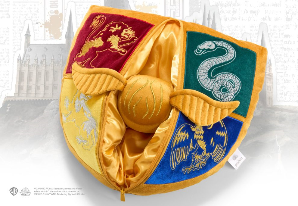 HARRY POTTER - Blason de Poudlard et Vif d'or - Peluche 36cm