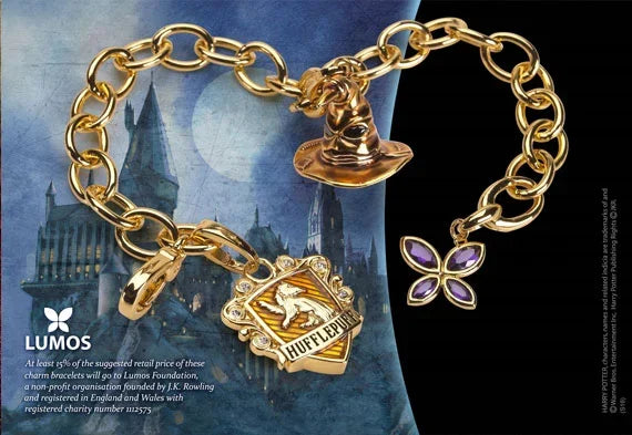 HARRY POTTER - Charm Bracelet - Lumos Hufflepuff