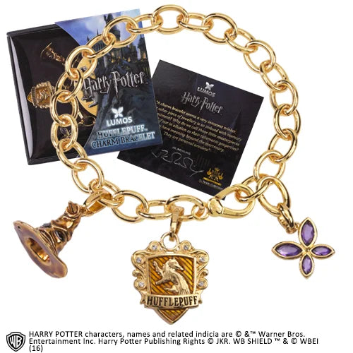 HARRY POTTER - Charm Bracelet - Lumos Hufflepuff