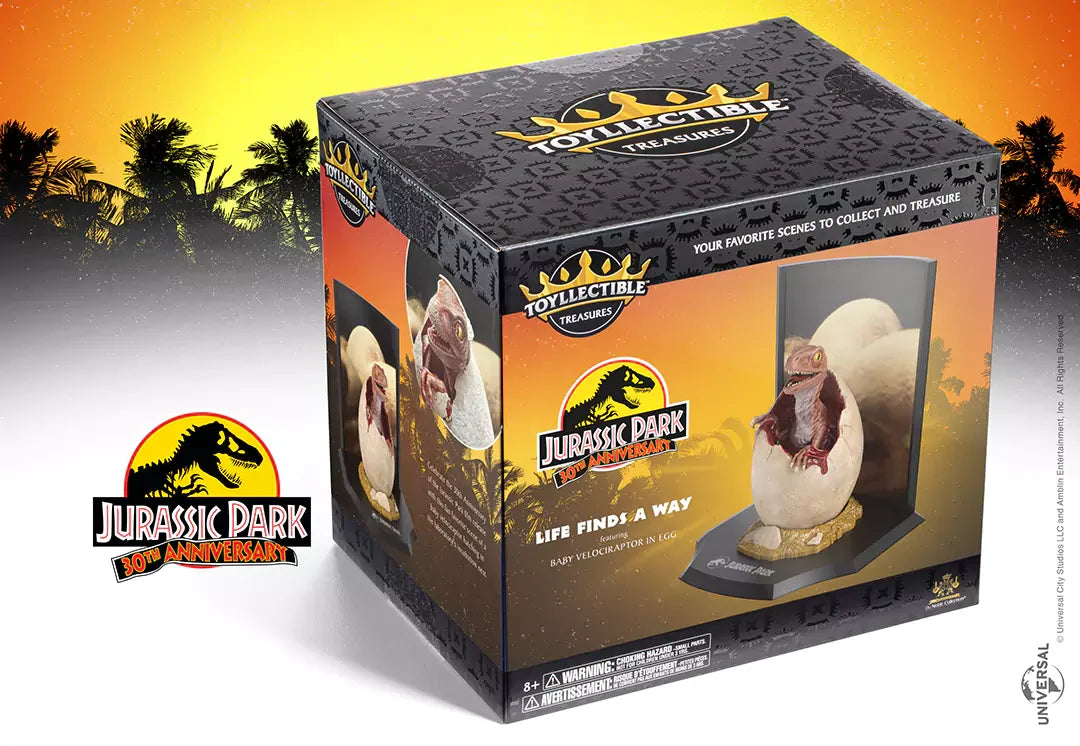 JURASSIC PARK - Velociraptor Egg - Figure Toyellectible Treasures