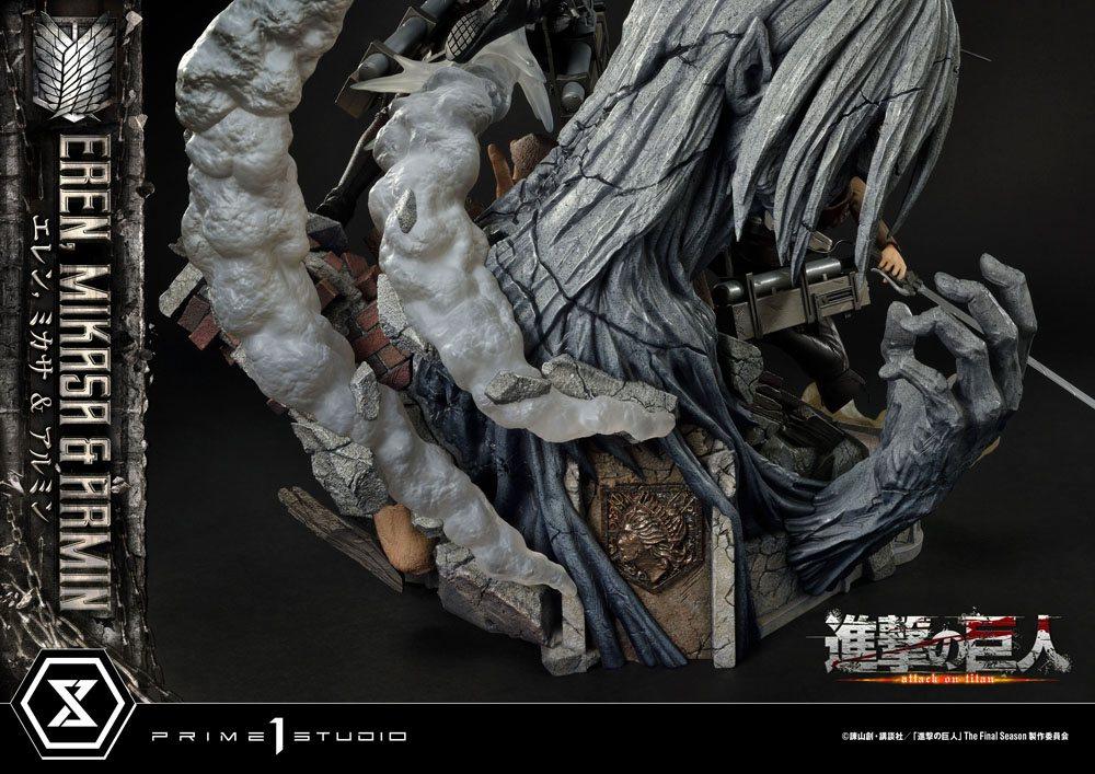 ATTACK ON TITAN - Eren, Mikasa & Armin - Statue Ultimate 72cm