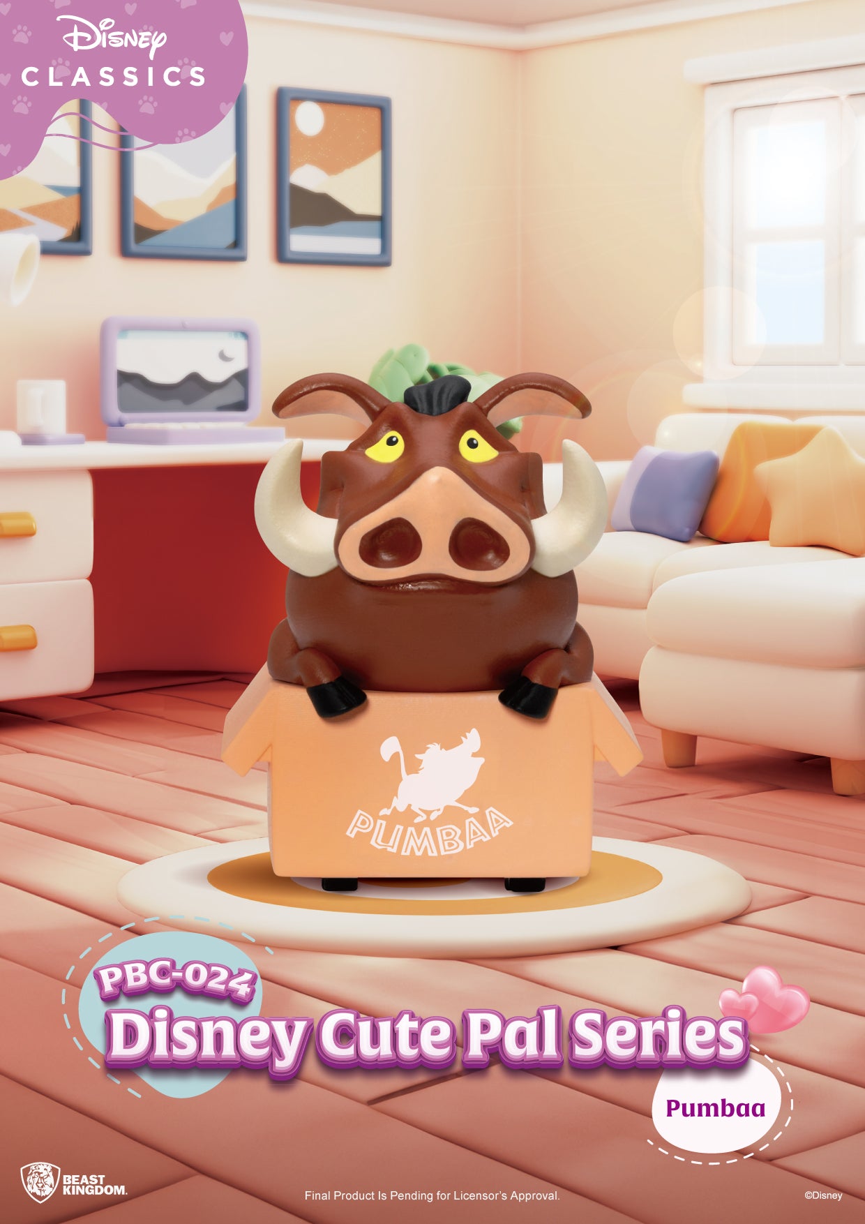 DISNEY - Cute Pal Pull Black Car - Set 6 Fig. Blind Box 5cm