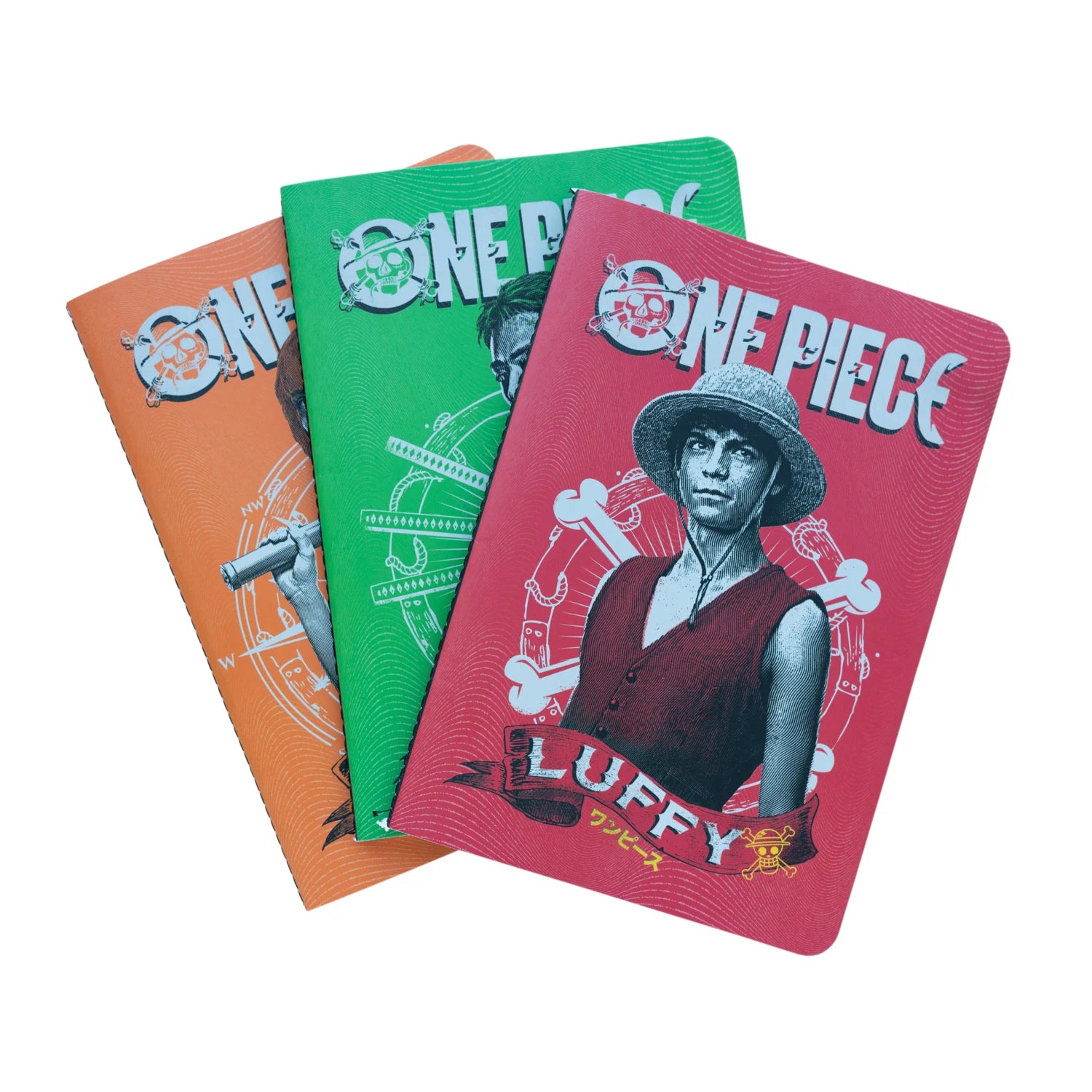 ONE PIECE NETFLIX - 3 Pack of Notebooks - Size A5