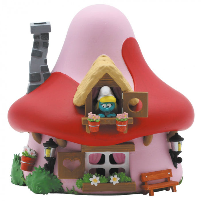 THE SMURFS - Smurfette Mushroom house - Money Box PVC 15cm