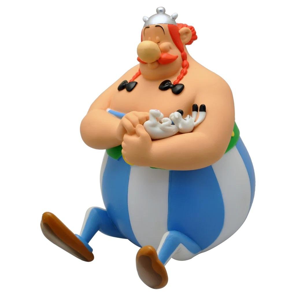 ASTERIX & OBELIX - Obélix assis avec Idéfix - Tirelire PVC 17cm