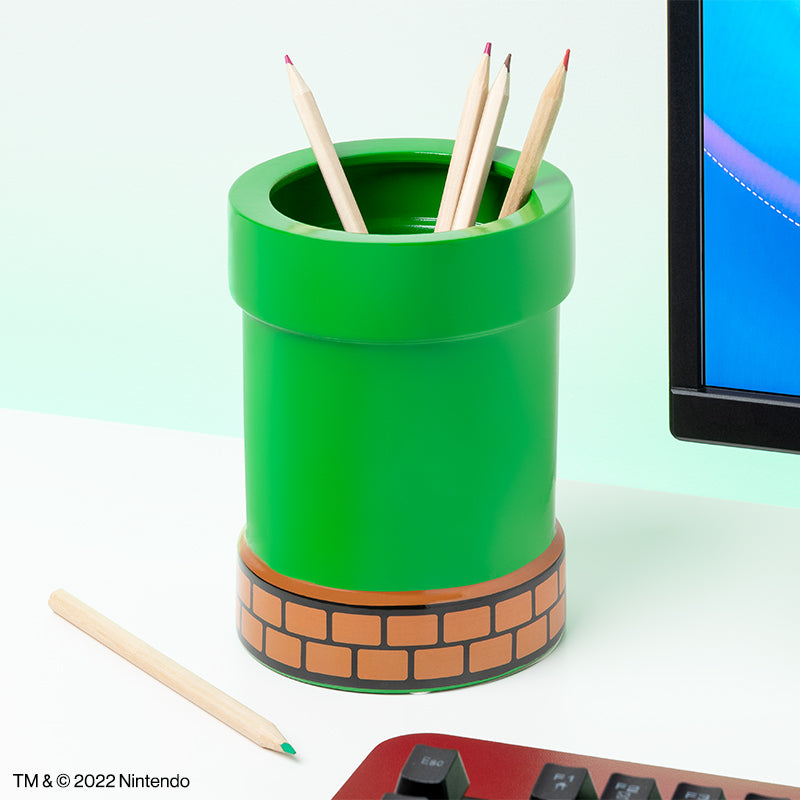 SUPER MARIO - Tuyau - Pot à plantes et à stylos