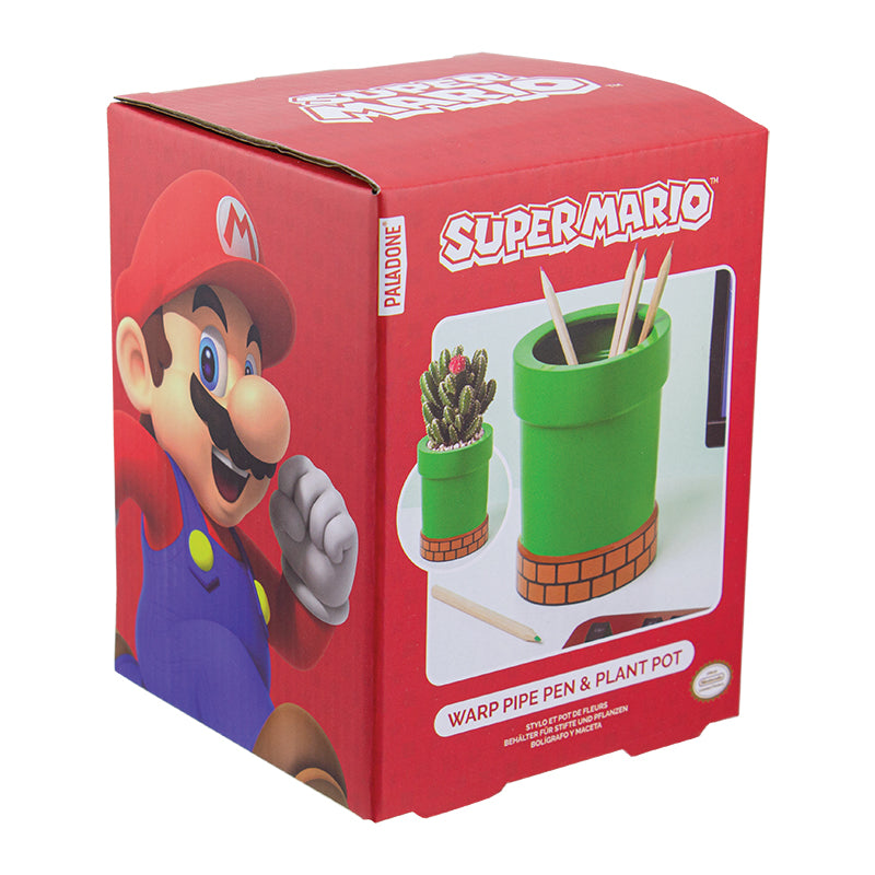 SUPER MARIO - Tuyau - Pot à plantes et à stylos