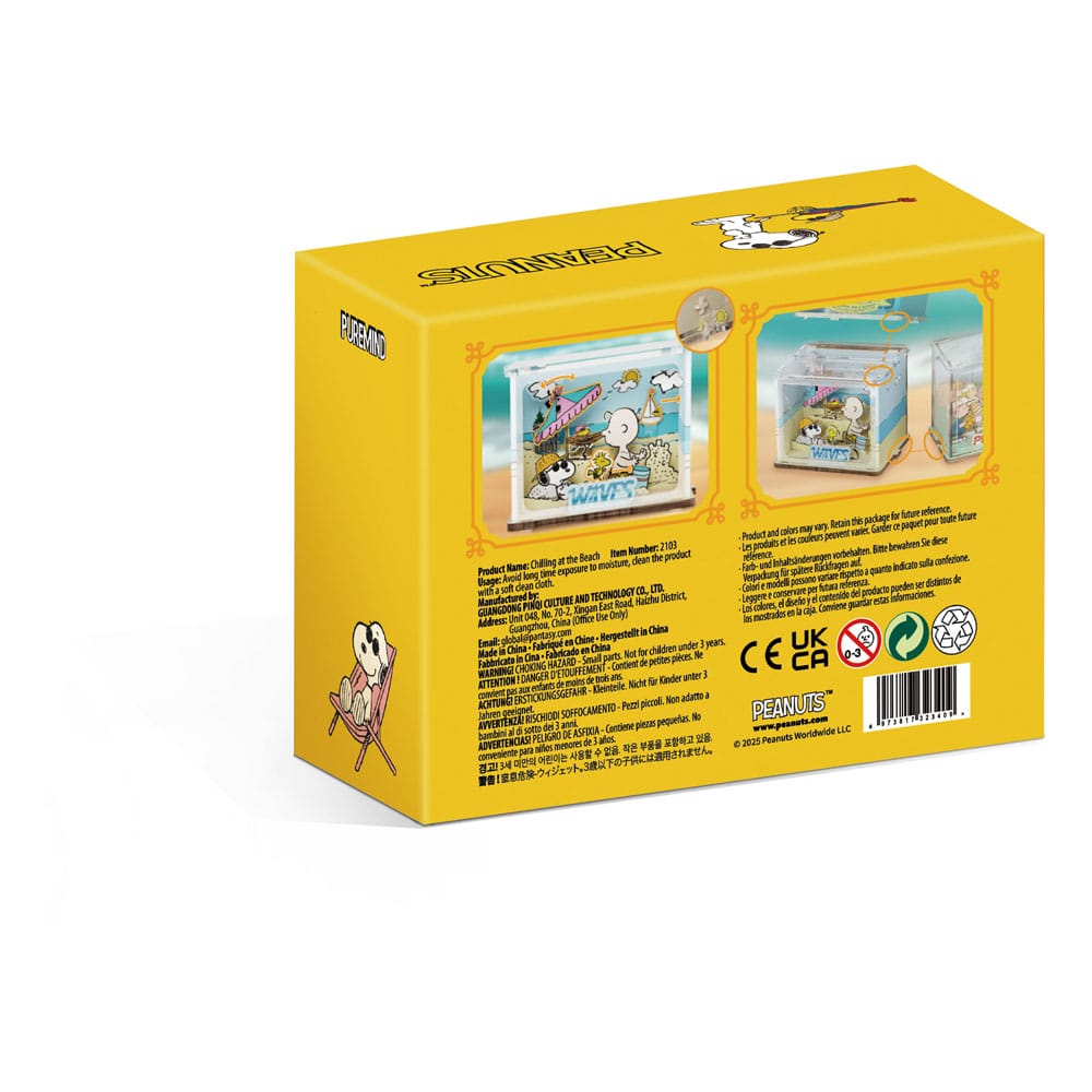 PEANUTS - Mini Scene Chilling At The Beach - Wood Model Kit