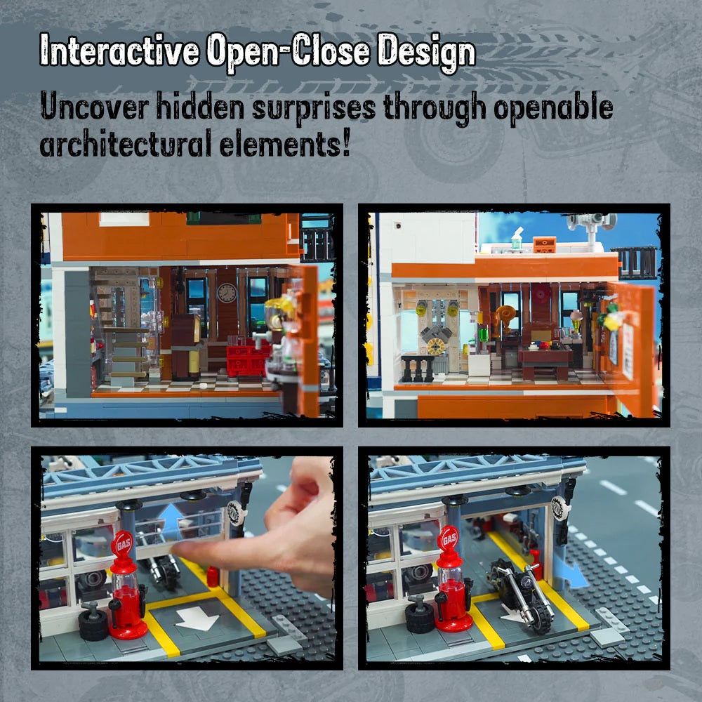 PANTASY - Motorcycle Restaurant - Building block 2989 pcs