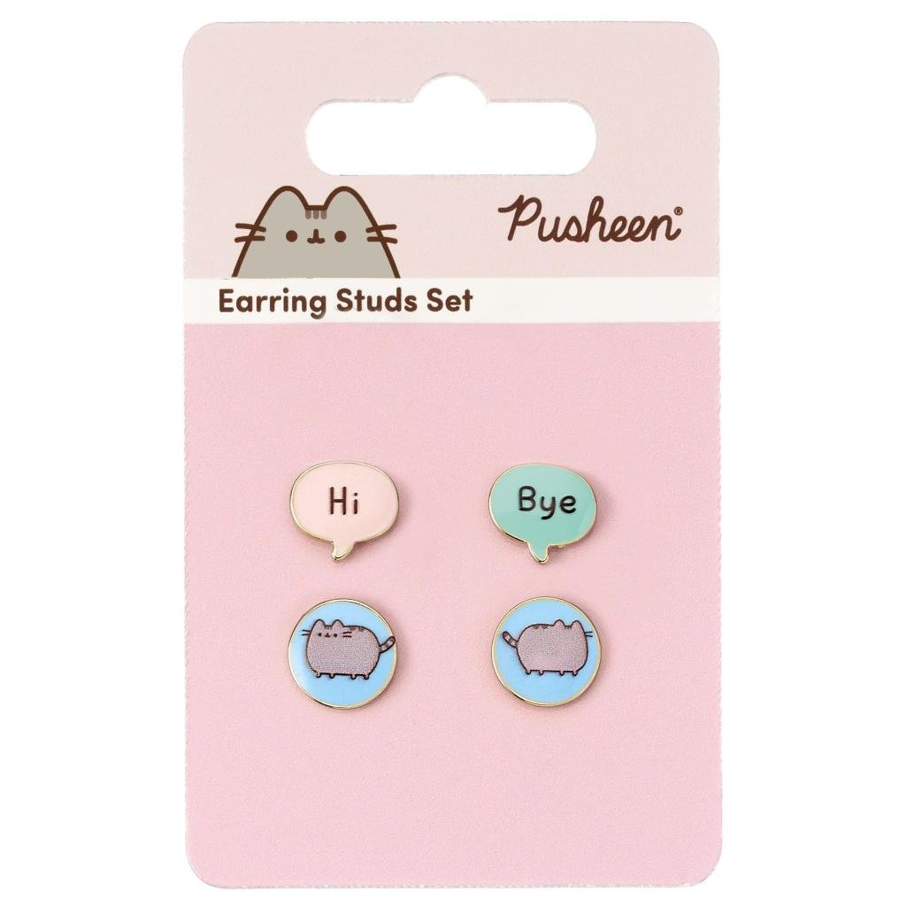 PUSHEEN - Hi & Bye - 2 Stud Earring Set