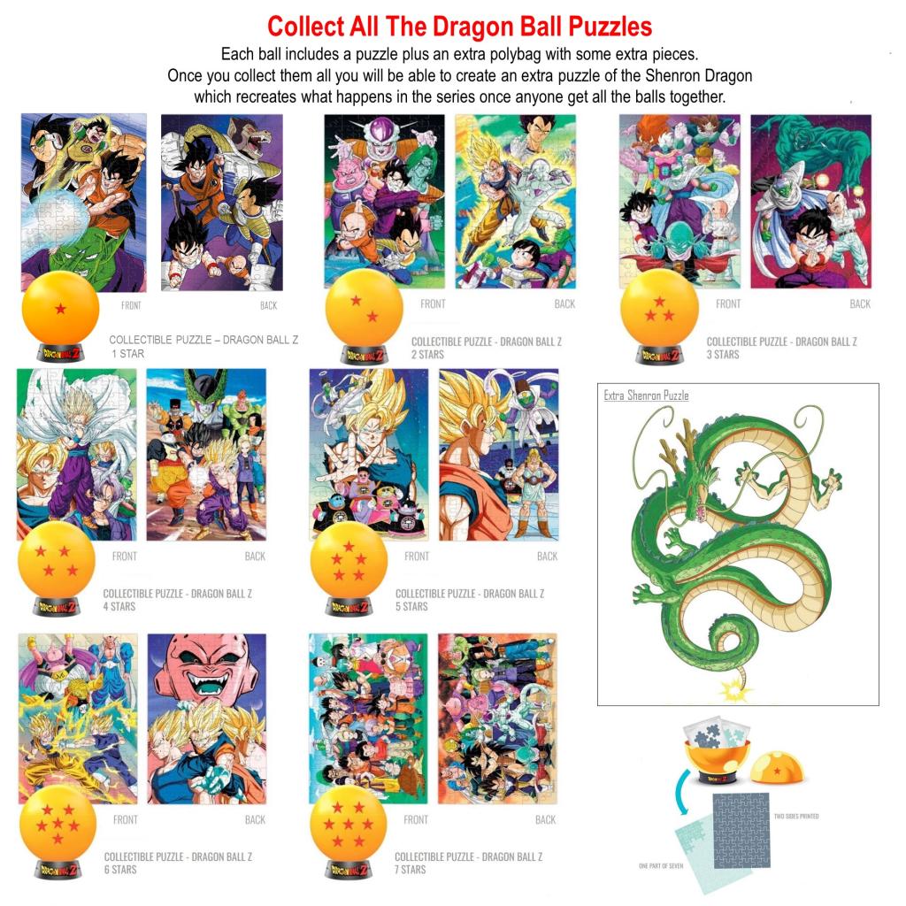 DRAGON BALL Z - Collectible Puzzle - 4 Stars - 2in1 Puzzle + Extra