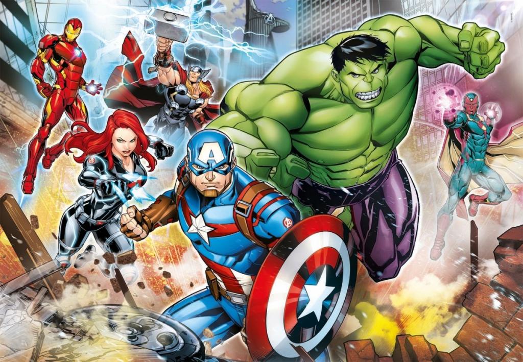 MARVEL - Avengers - Supercolor Puzzle 180P 48.5x33.5cm