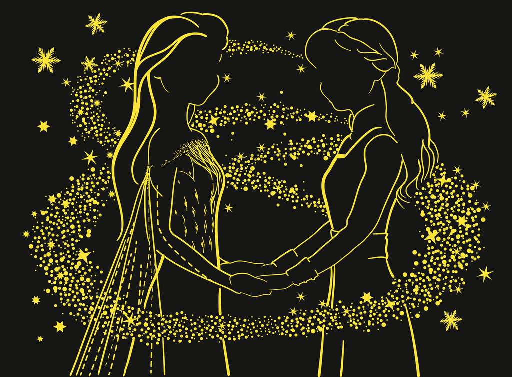 FROZEN - Charming sisters - Puzzle 200P XXL